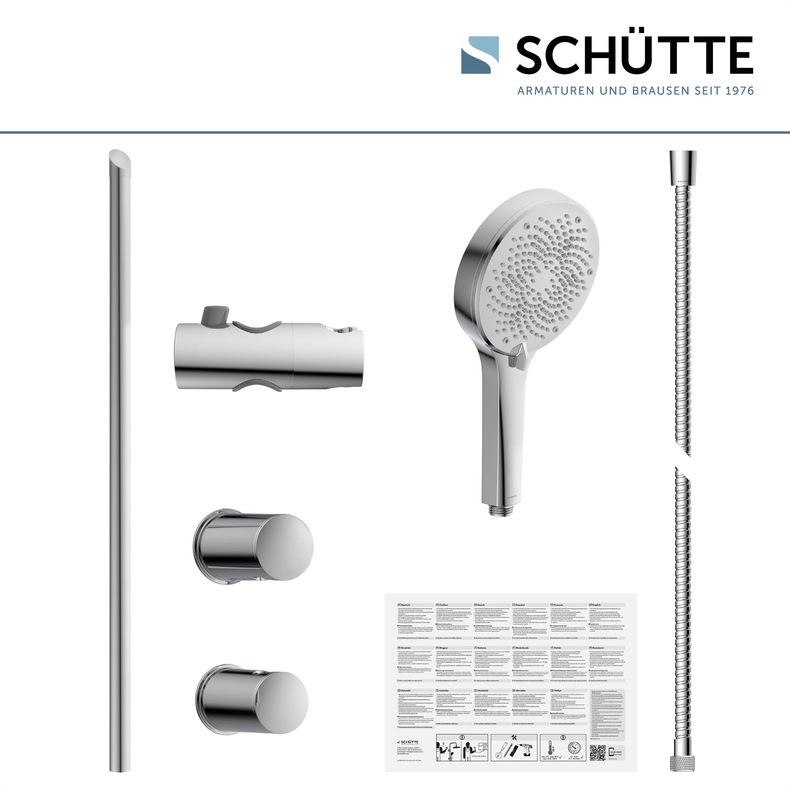 CORDOBA Stangenbrause-Set, Chrom