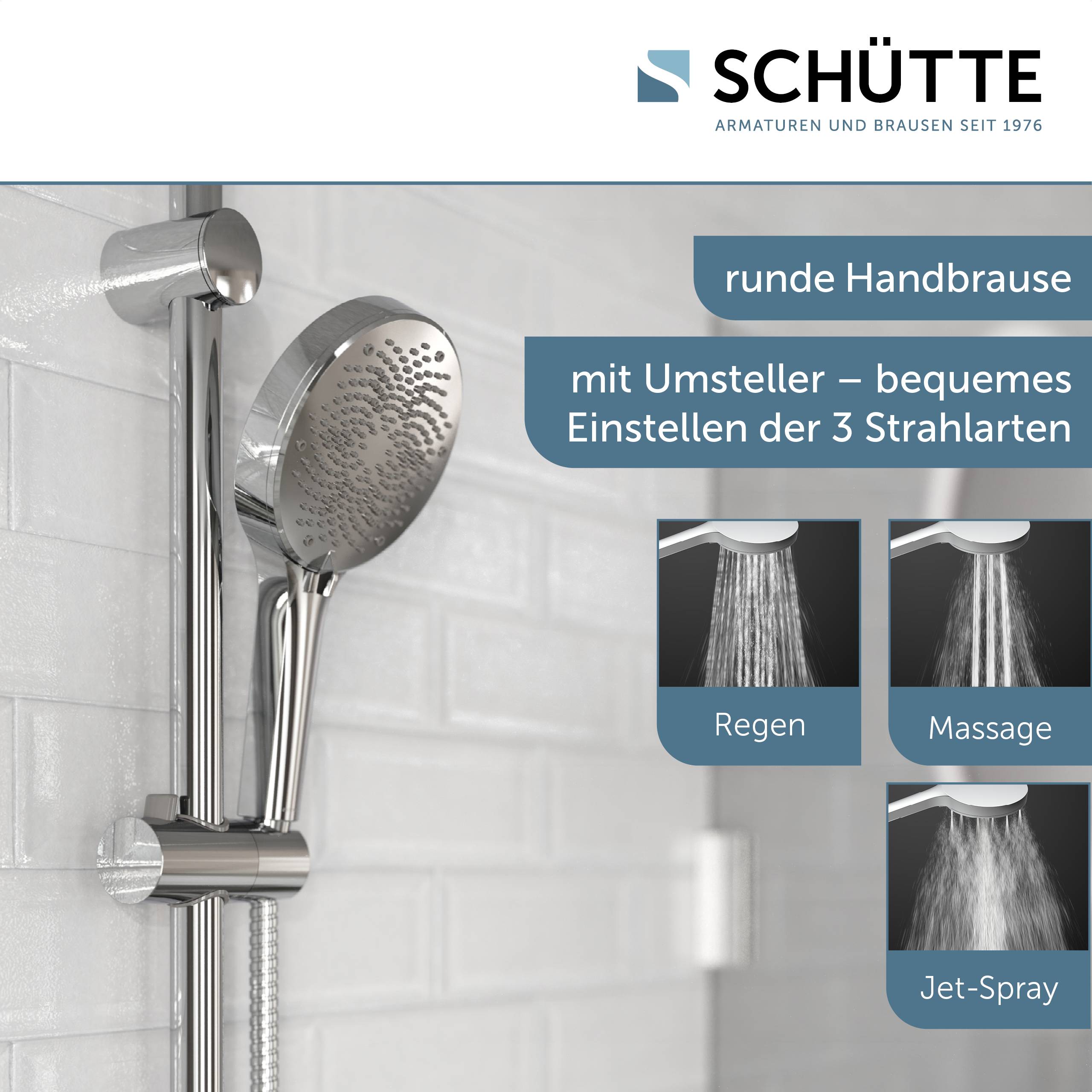 CORDOBA Stangenbrause-Set, Chrom