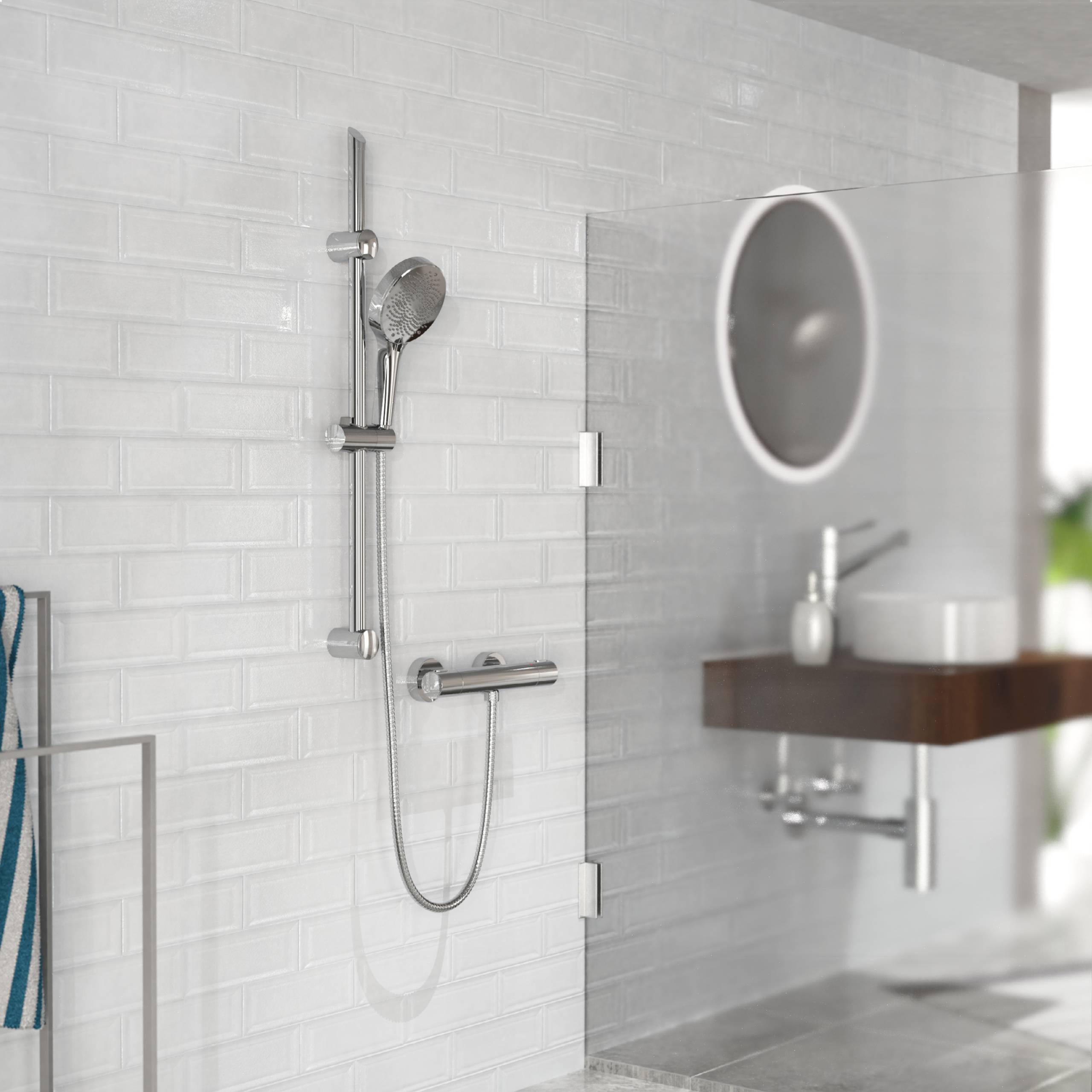 CORDOBA Stangenbrause-Set, Chrom