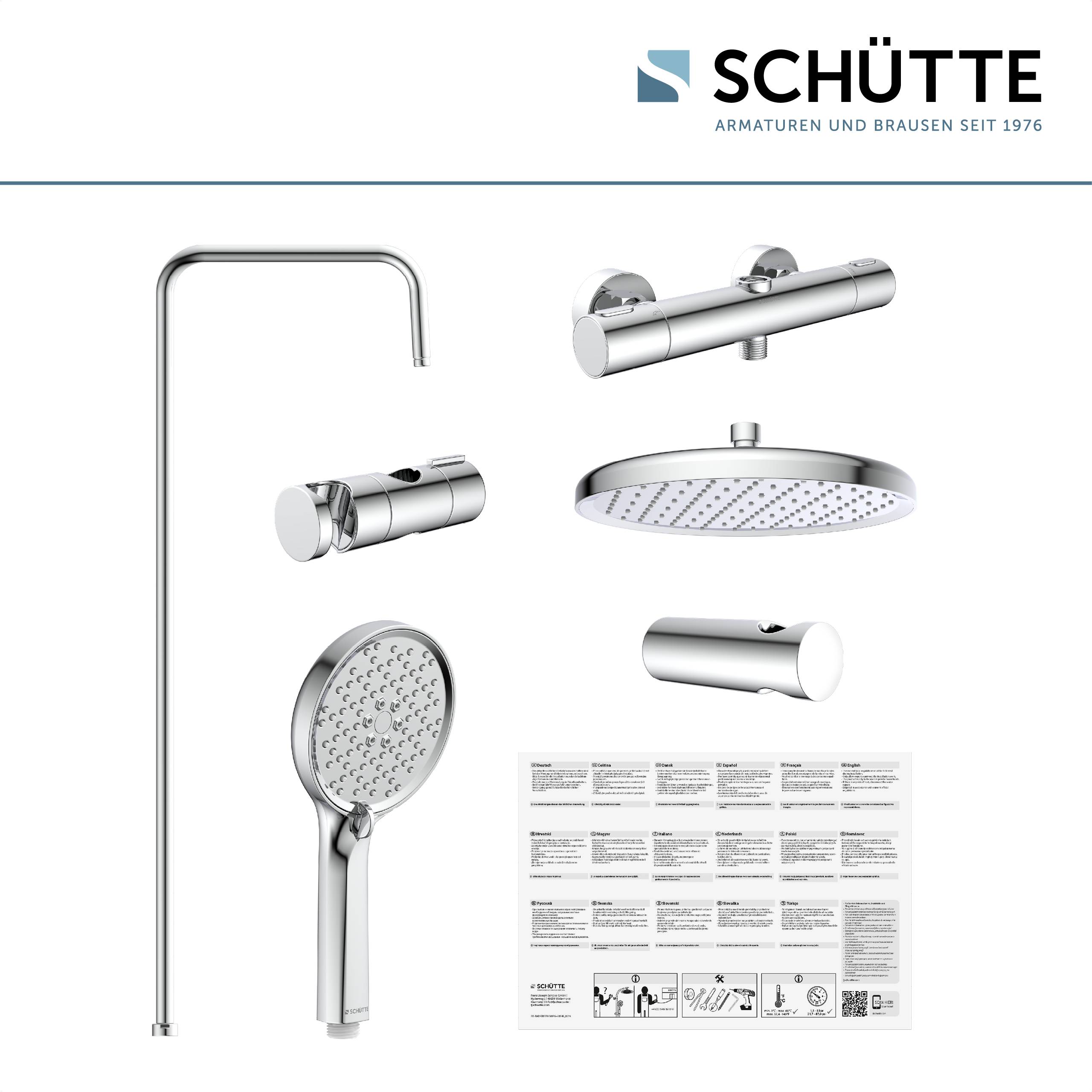 MADRID Überkopfbrause-Set , Chrom