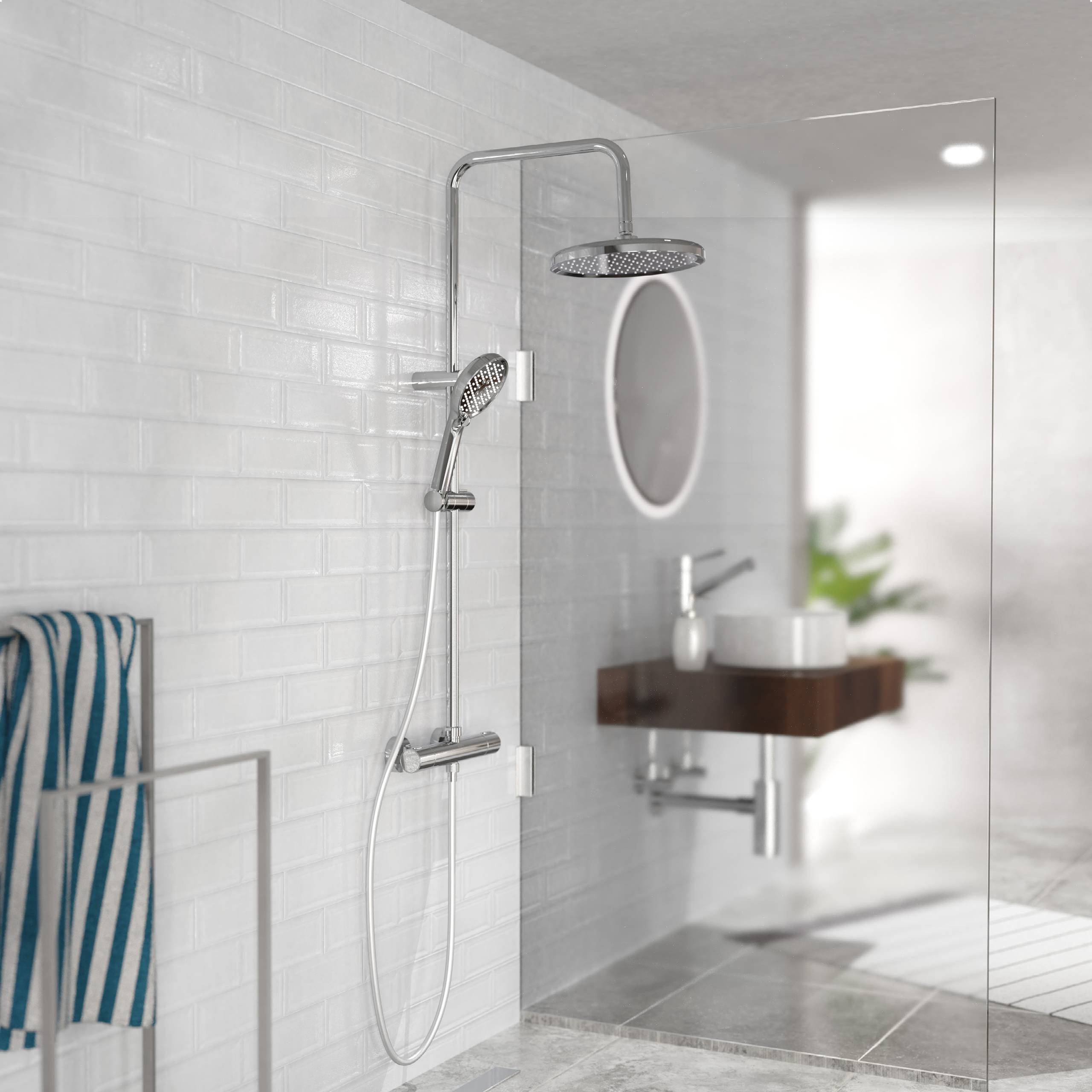 MADRID Überkopfbrause-Set , Chrom