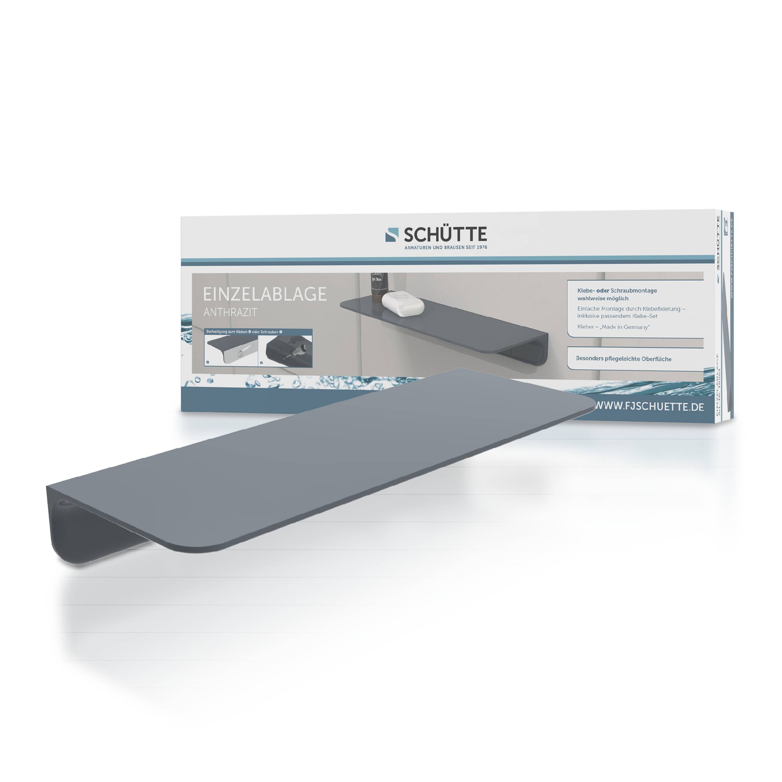 Duschablage, Anthrazit, zum Kleben