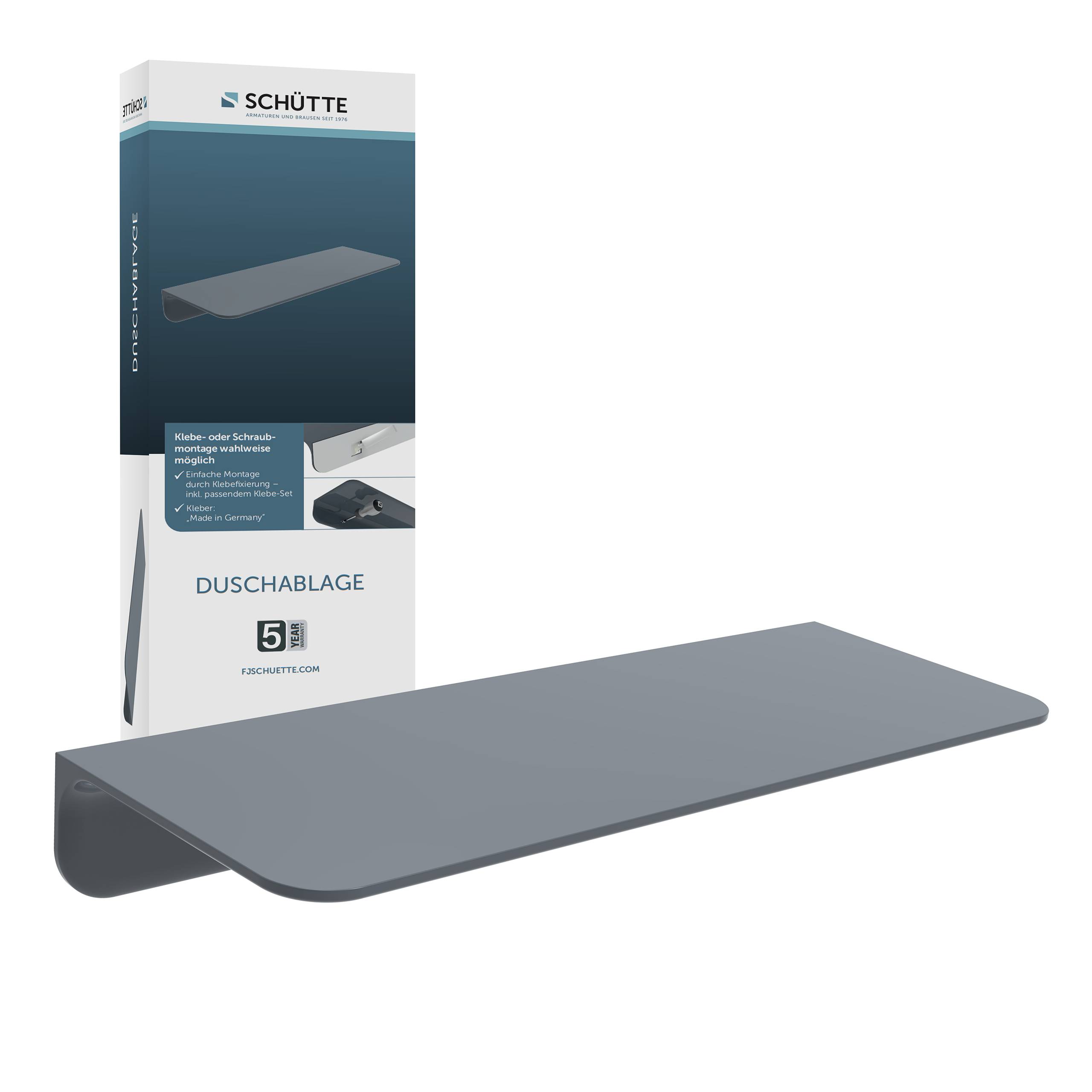 Duschablage, Anthrazit, zum Kleben