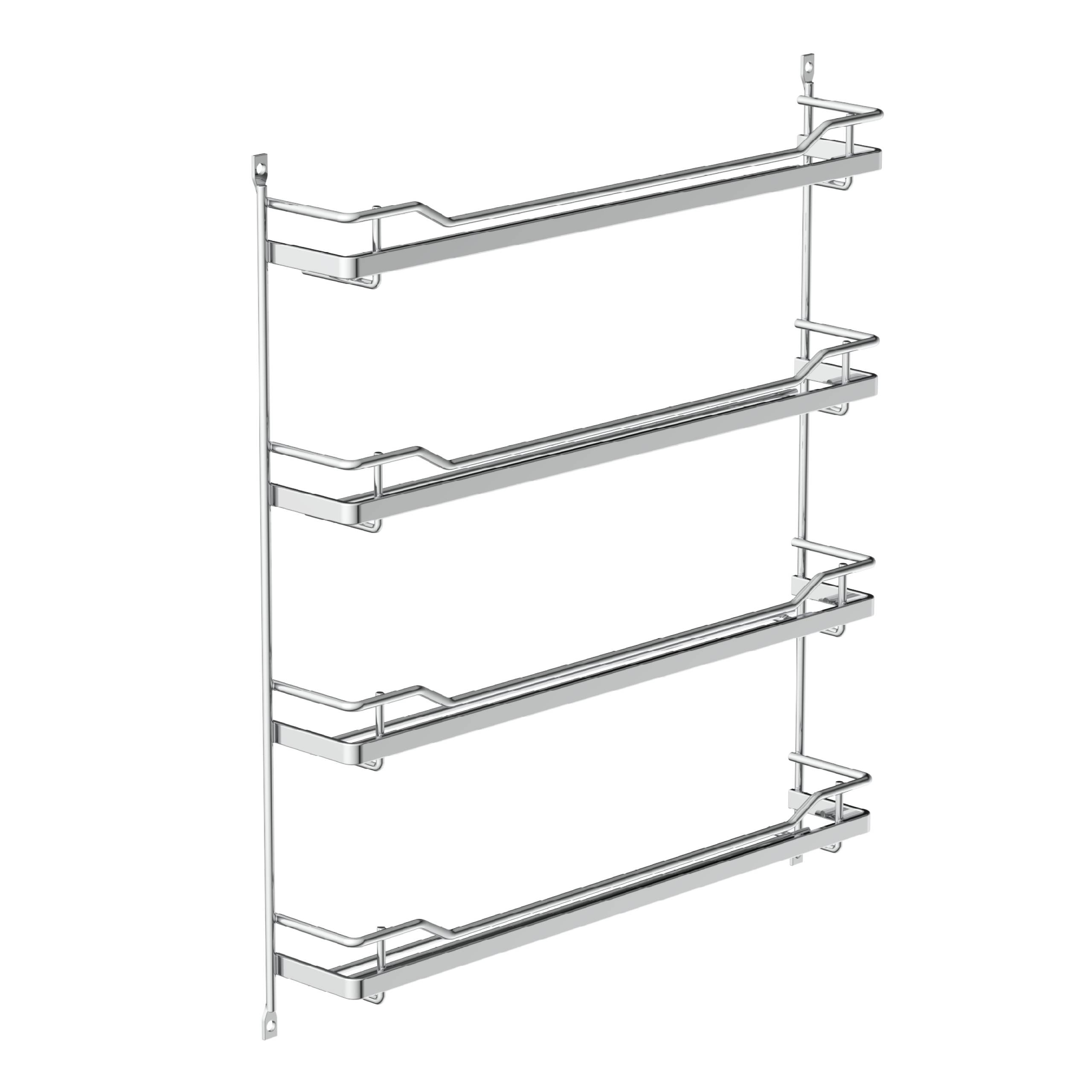 Gewürzbord, Chrom, 370 x 60 x 425 mm, für 4 x 6 Dosen