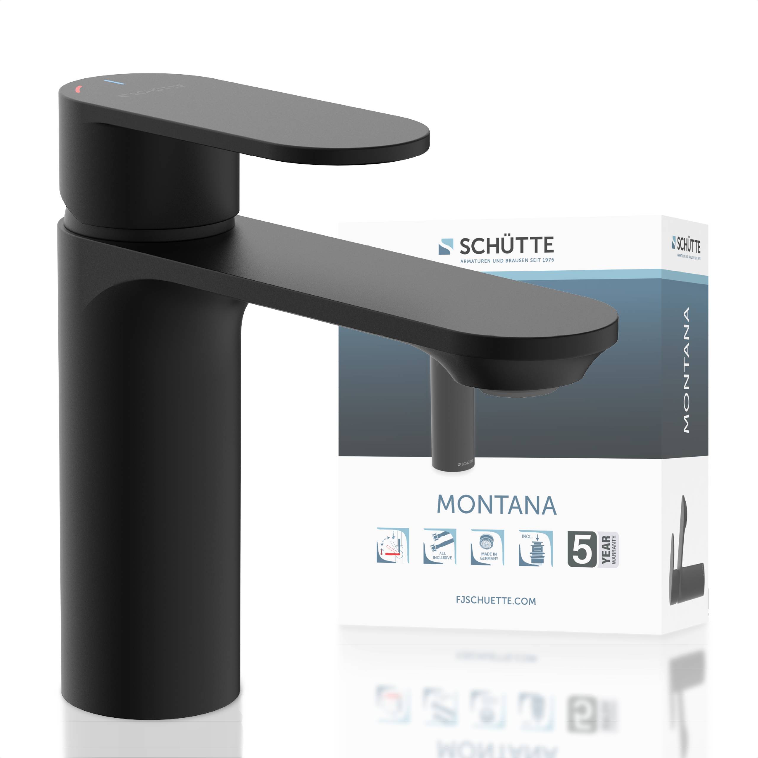 MONTANA Waschtischarmatur, Schwarz matt