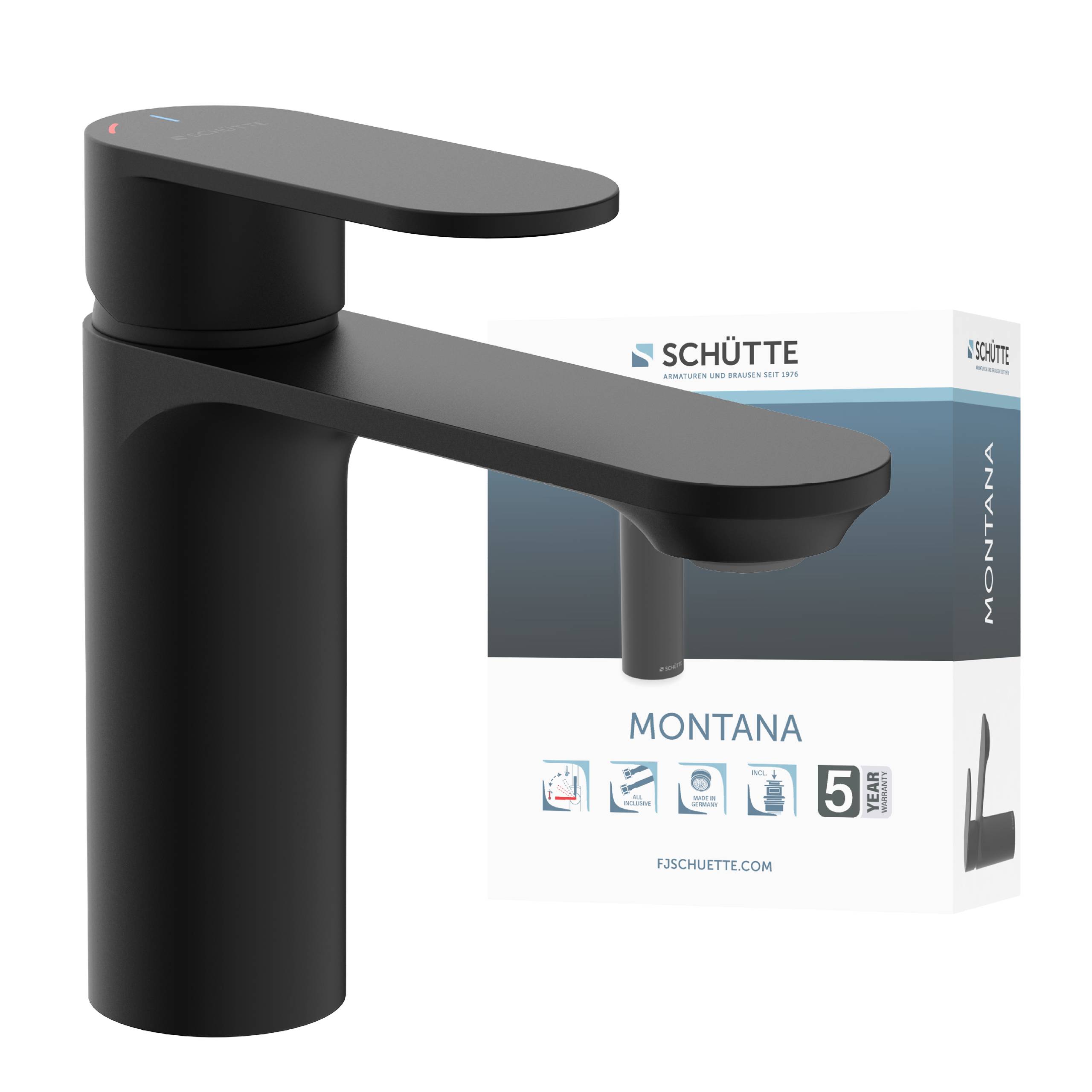 MONTANA Waschtischarmatur, Schwarz matt