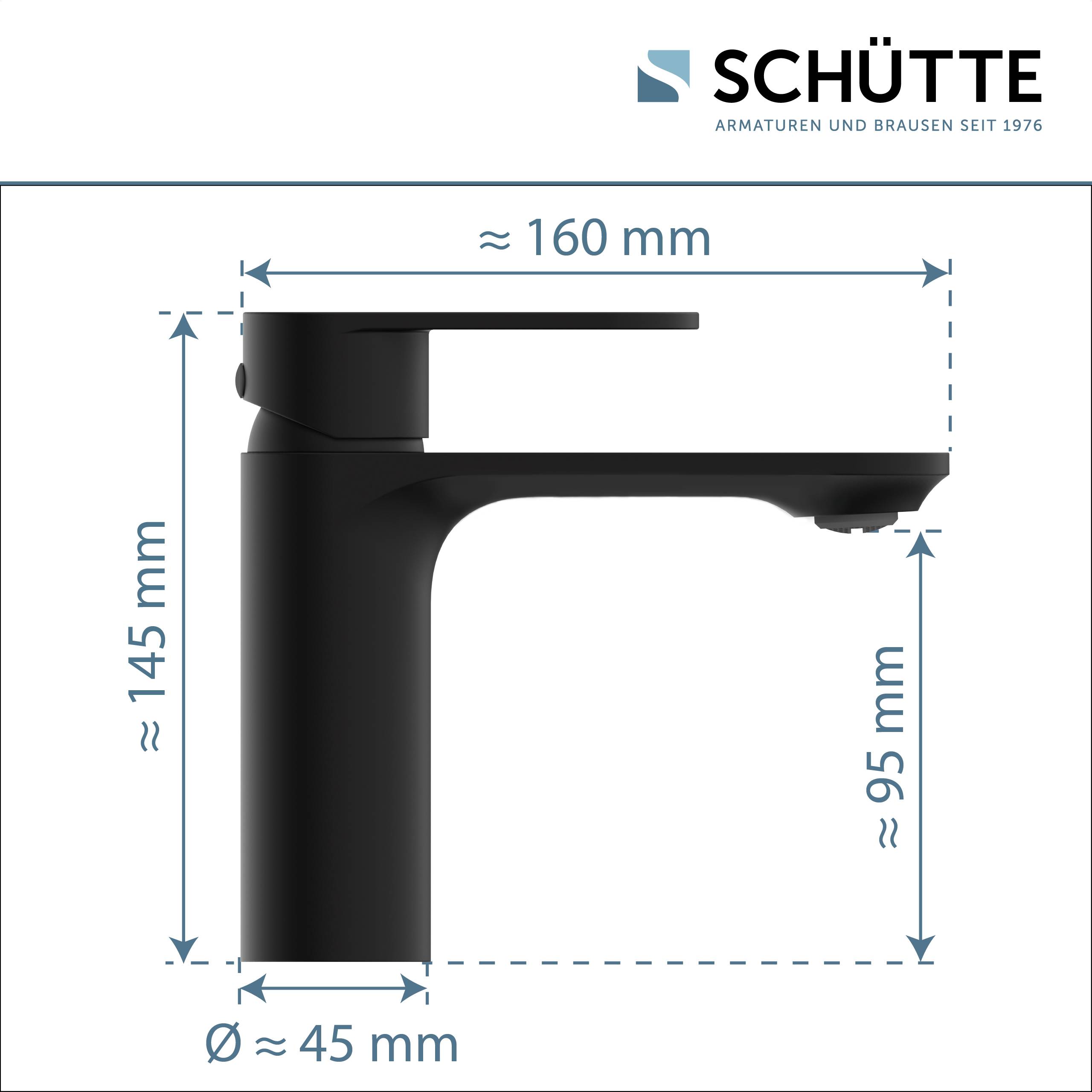 MONTANA Waschtischarmatur, Schwarz matt