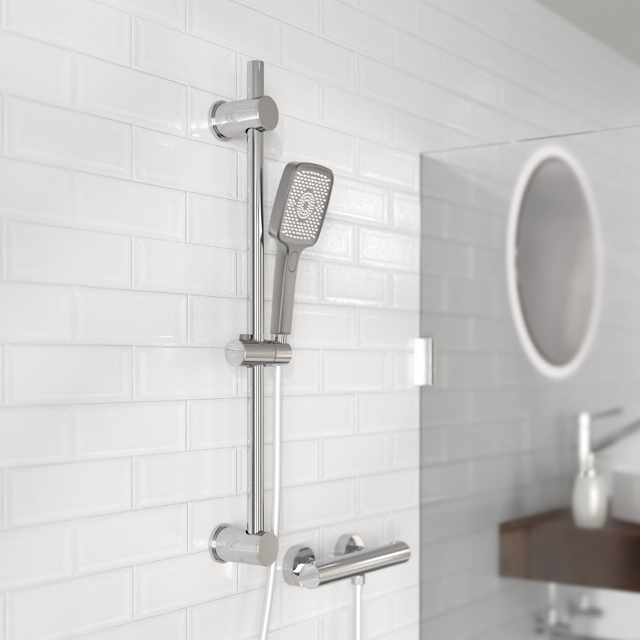 HAWAII Handbrause, Graphit matt, eckig