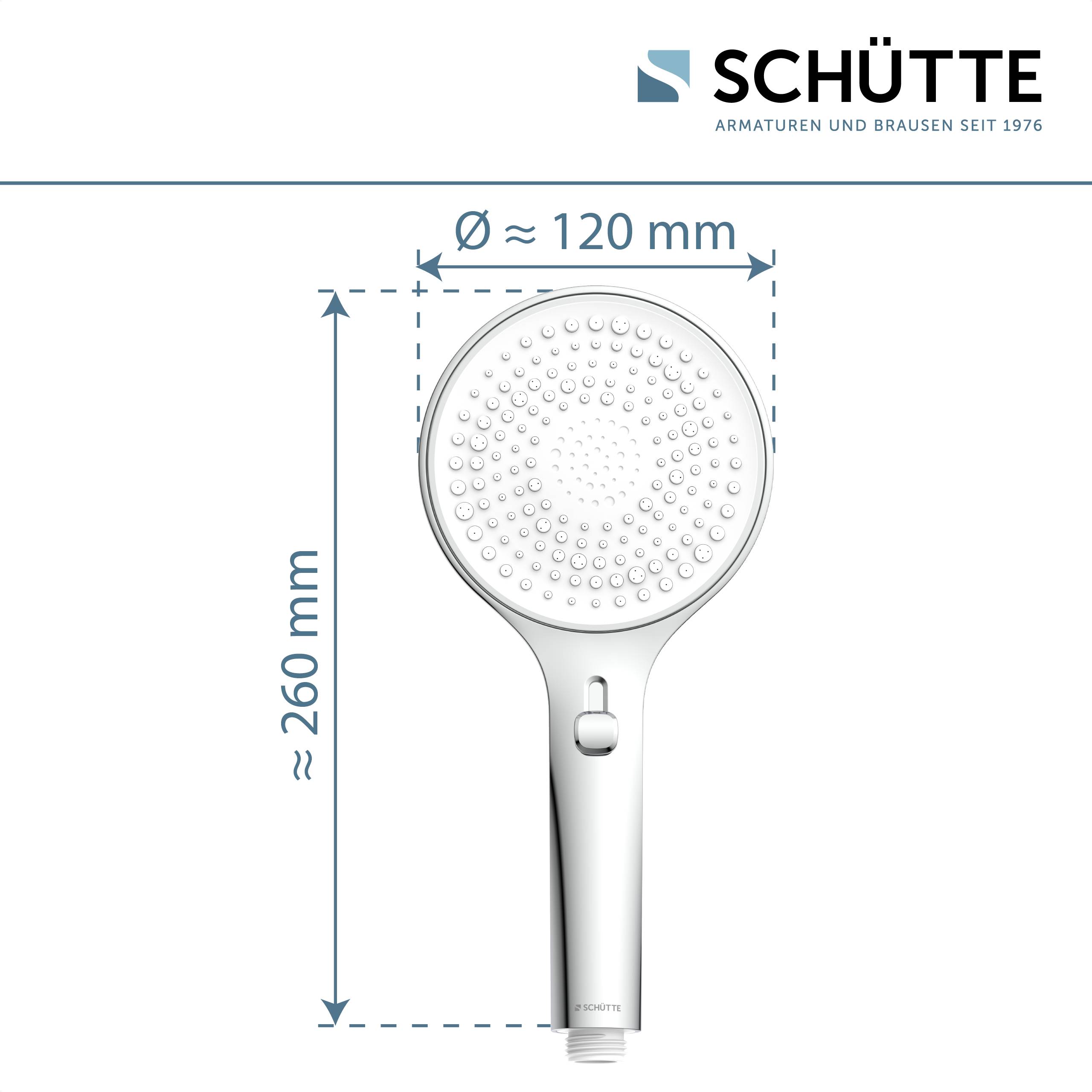 IBIZA Handbrause, Chrom/Weiß