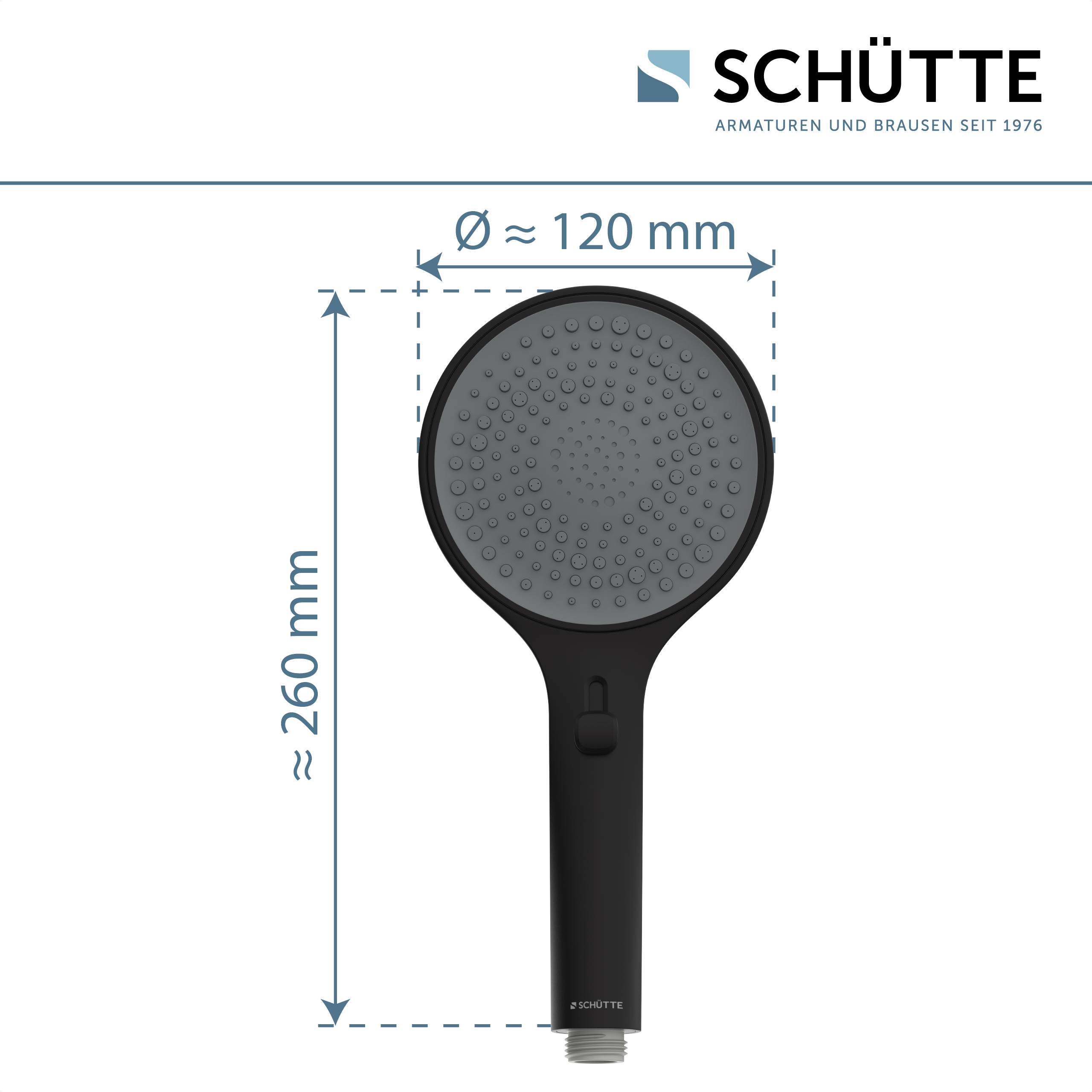 IBIZA Handbrause, Schwarz matt/Anthrazit