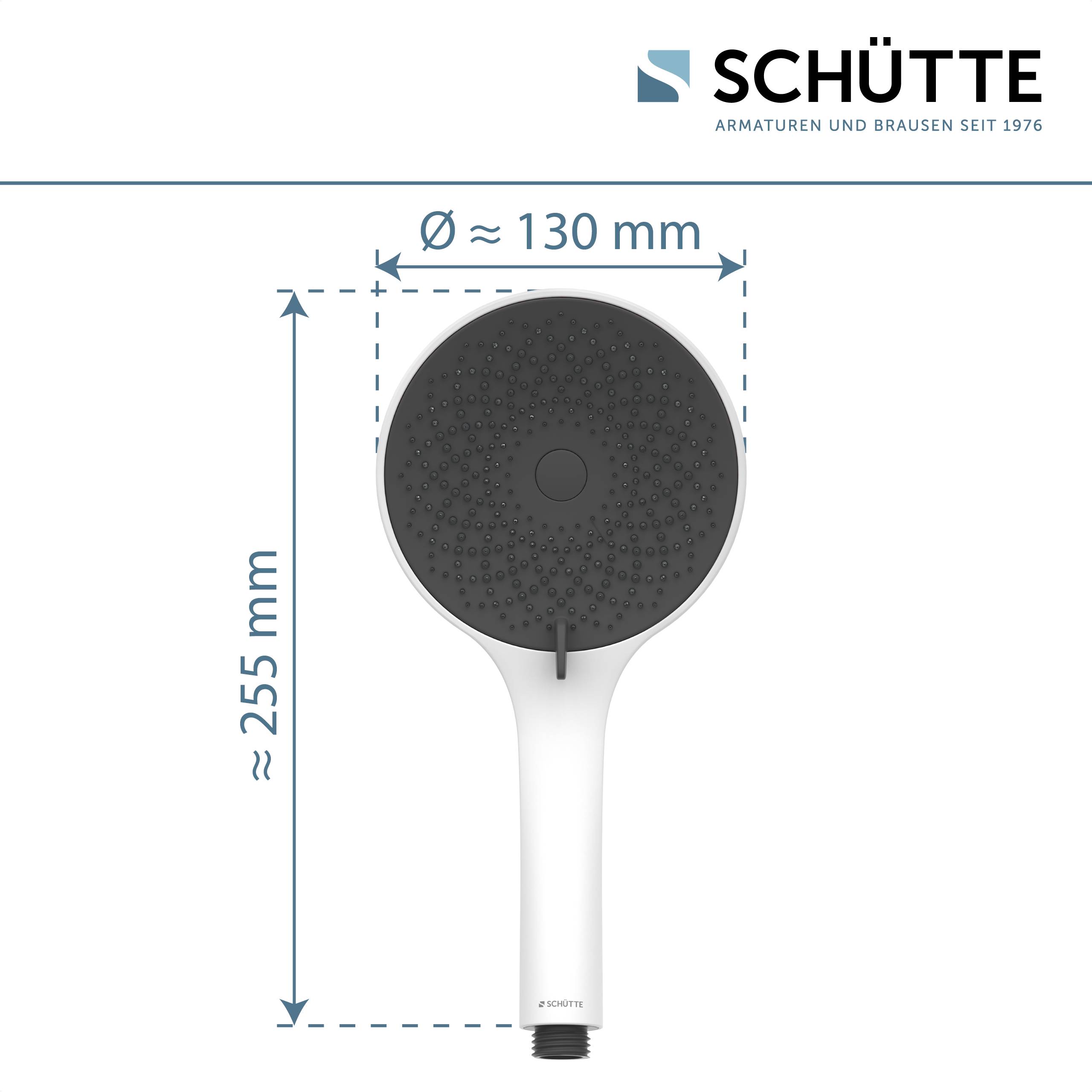 CAPRI Handbrause, Weiß matt/Anthrazit