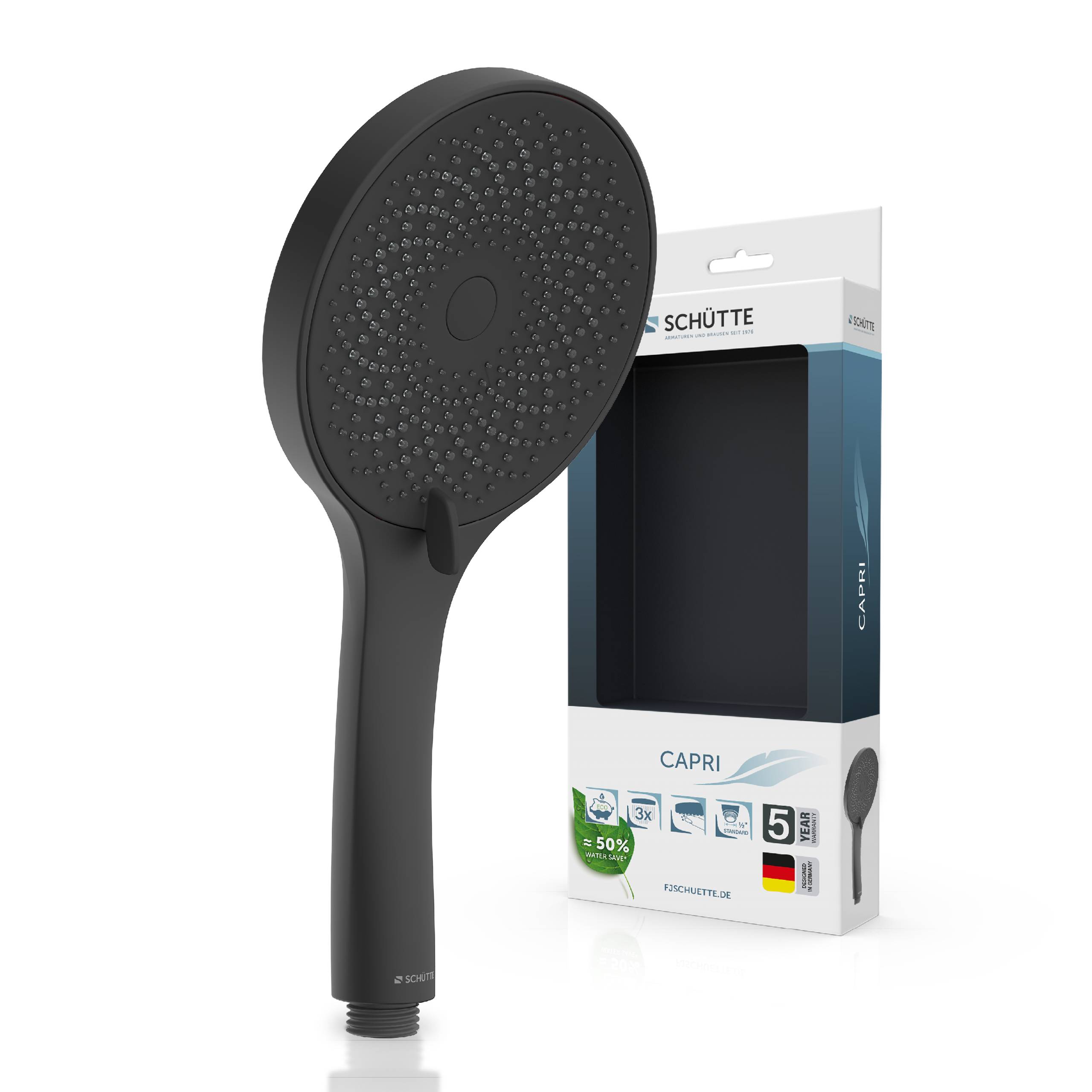 CAPRI Handbrause, Schwarz matt
