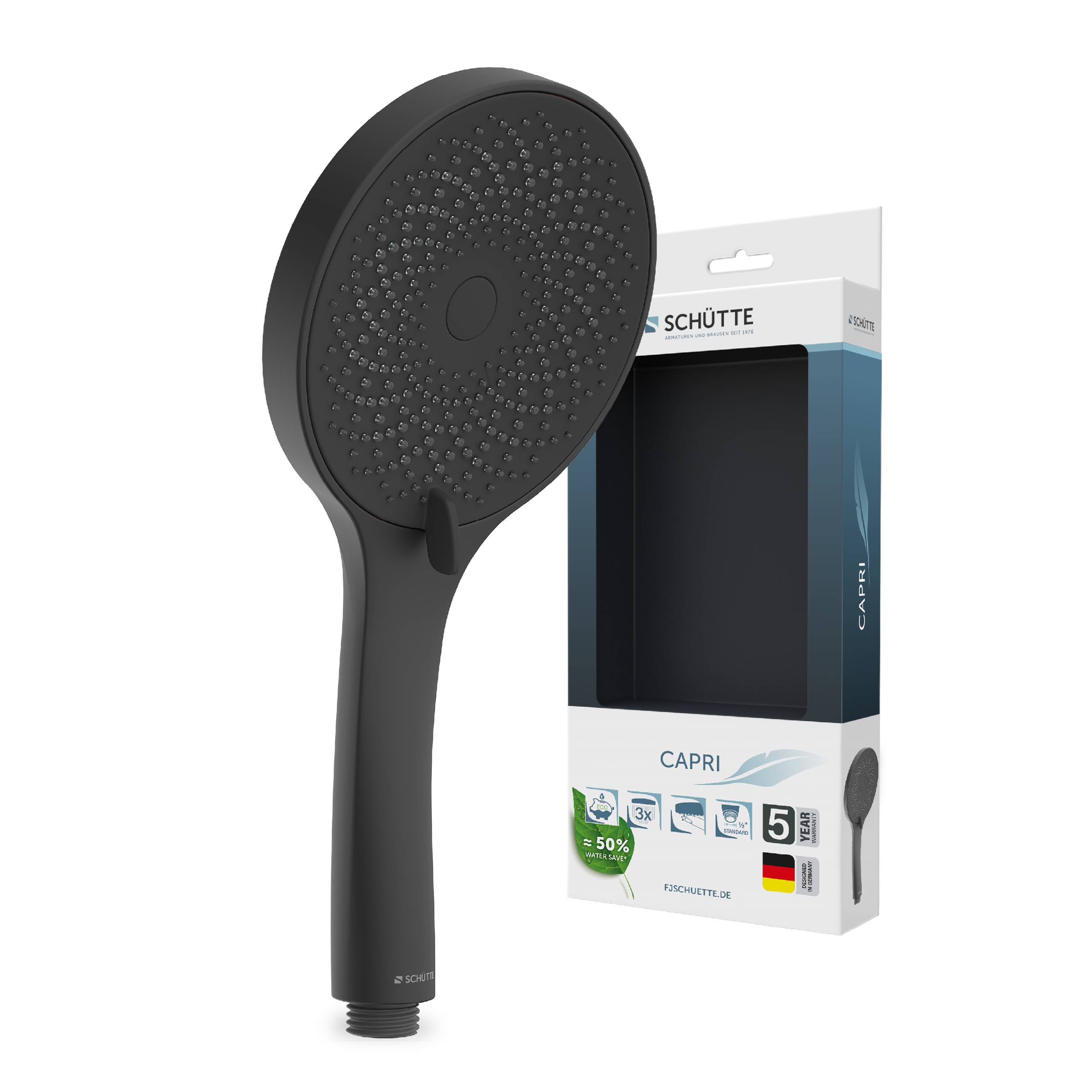CAPRI Handbrause, Schwarz matt