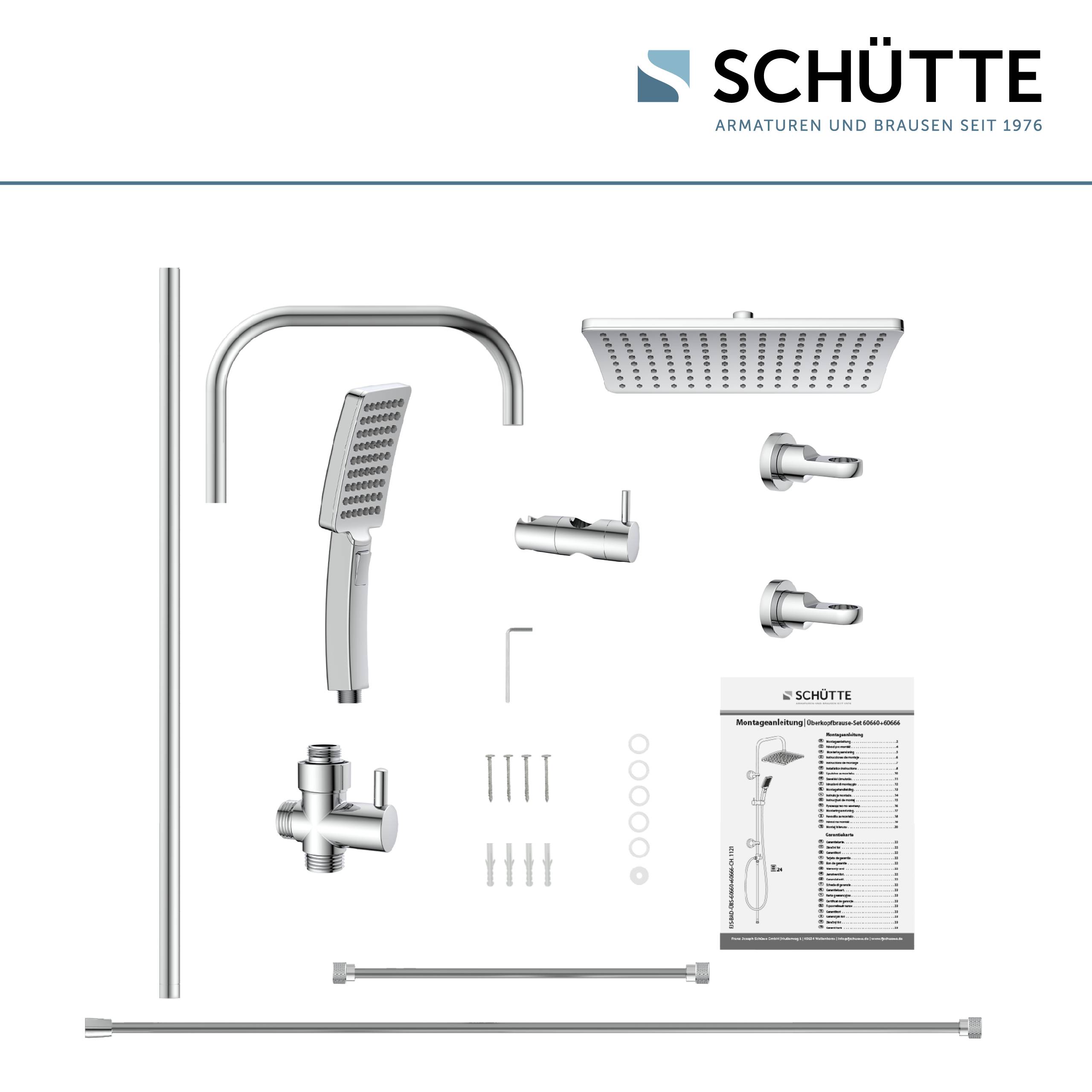 MALLORCA Überkopfbrause-Set, Chrom