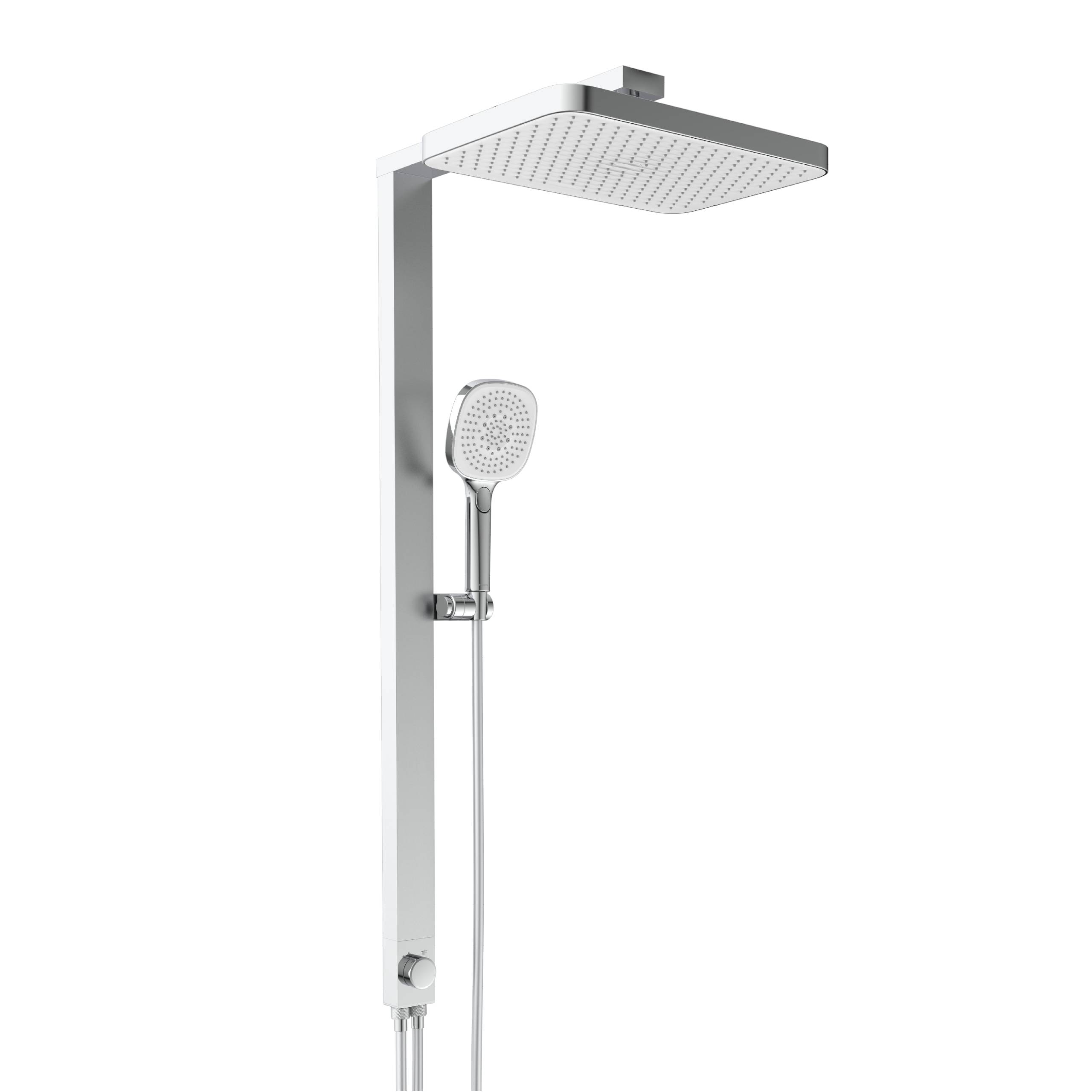 LA PALMA Überkopfbrause-Set, Chrom/Weiß