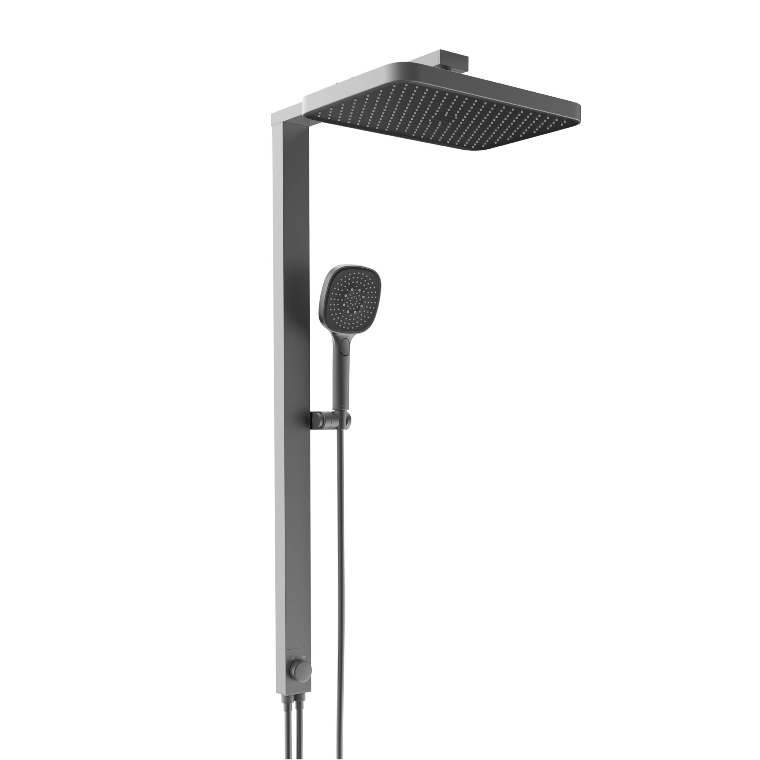 LA PALMA Überkopfbrause-Set, Graphit matt