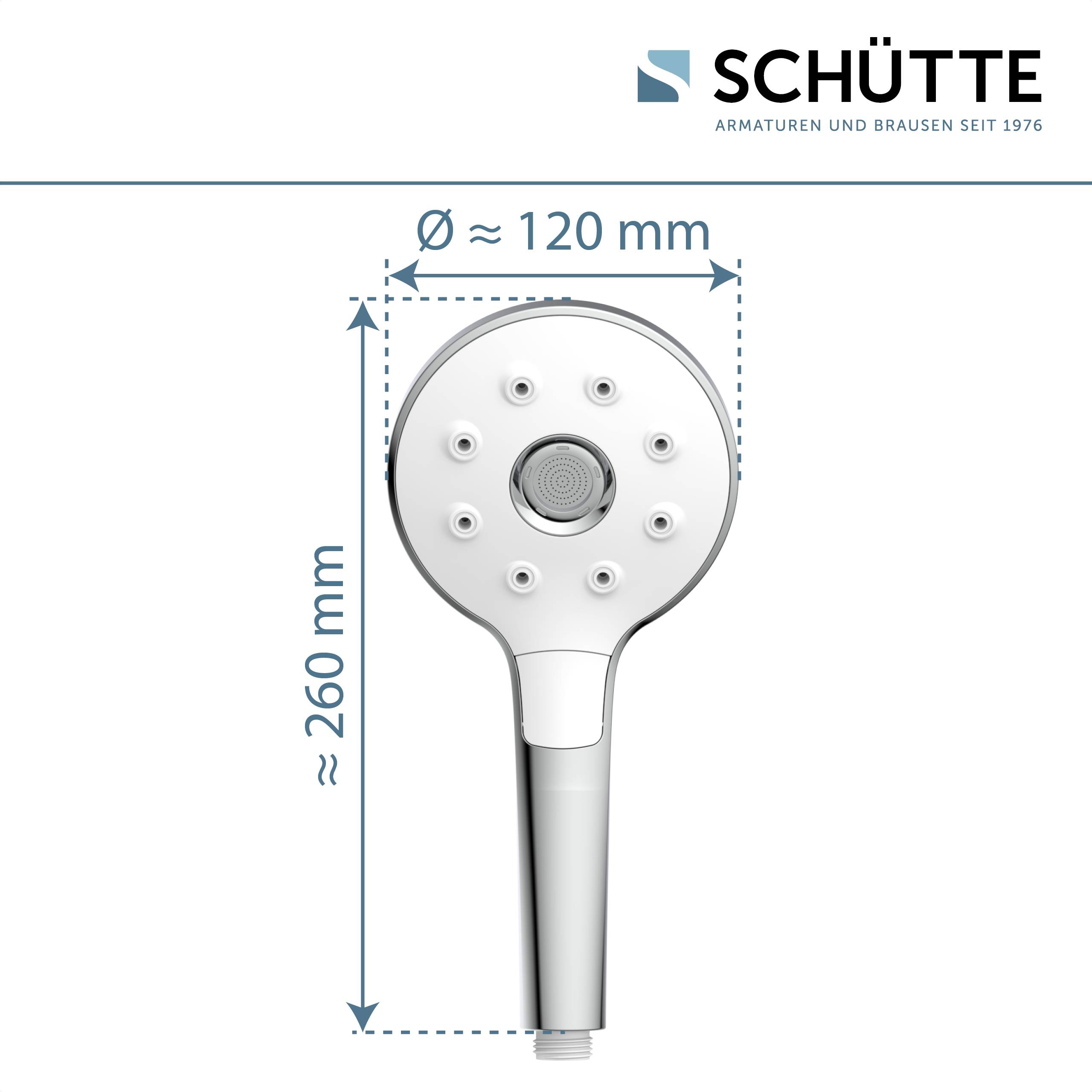 PERUZZI Handbrause, Chrom/Weiß