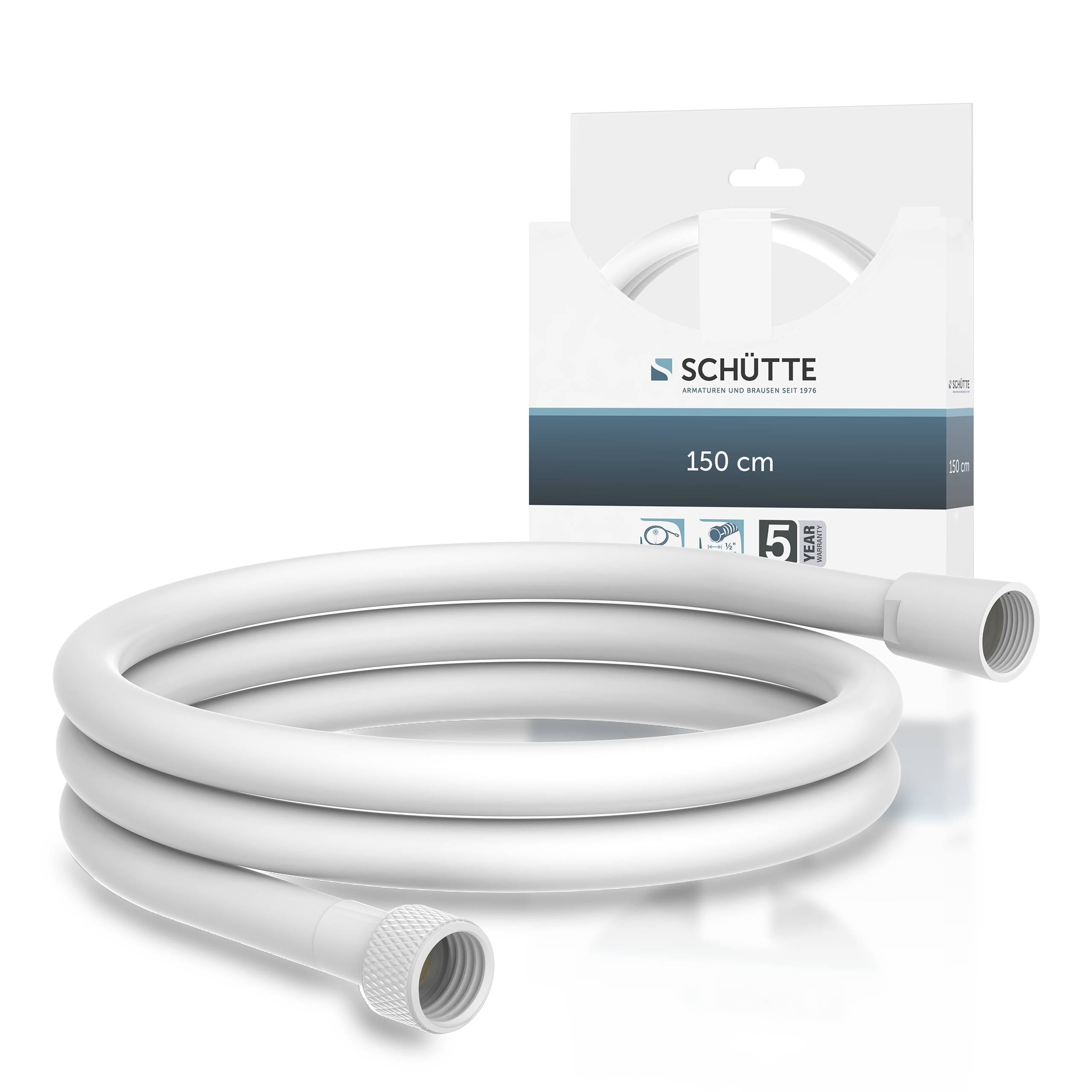 Brauseschlauch 150 cm, Kunststoff, Weiß matt