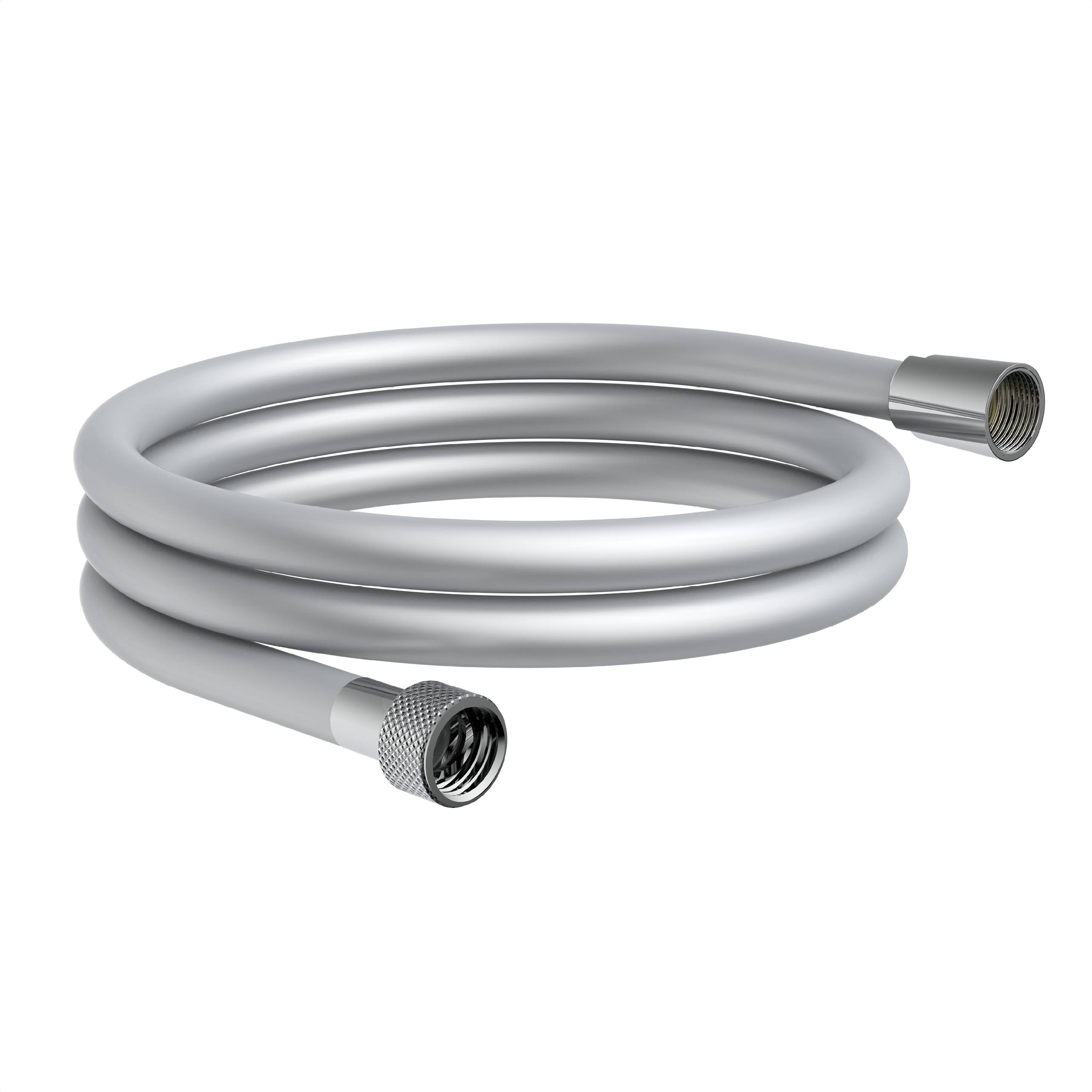 Brauseschlauch 150 cm, Kunststoff, Silberoptik