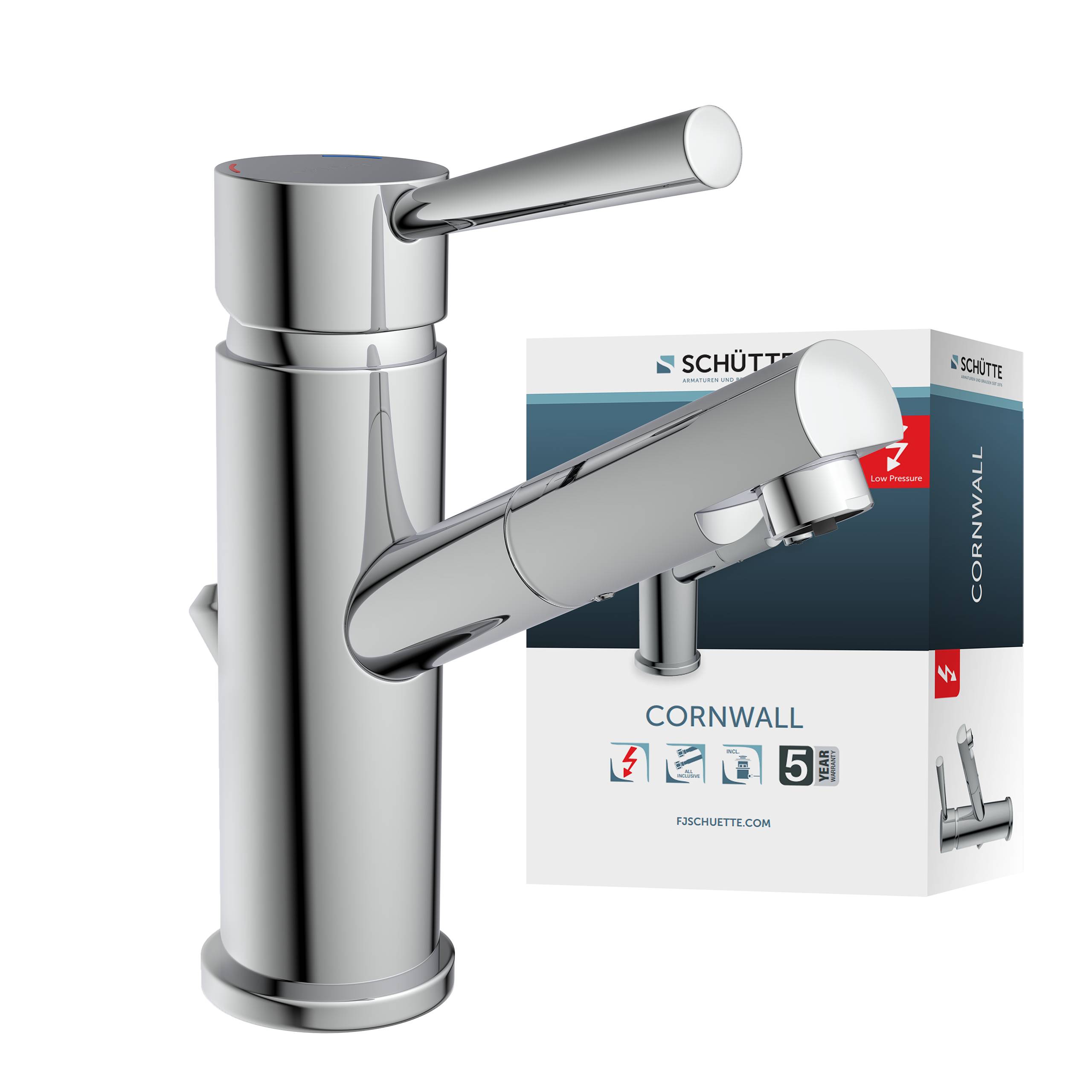 CORNWALL Waschtischarmatur Niederdruck, Chrom