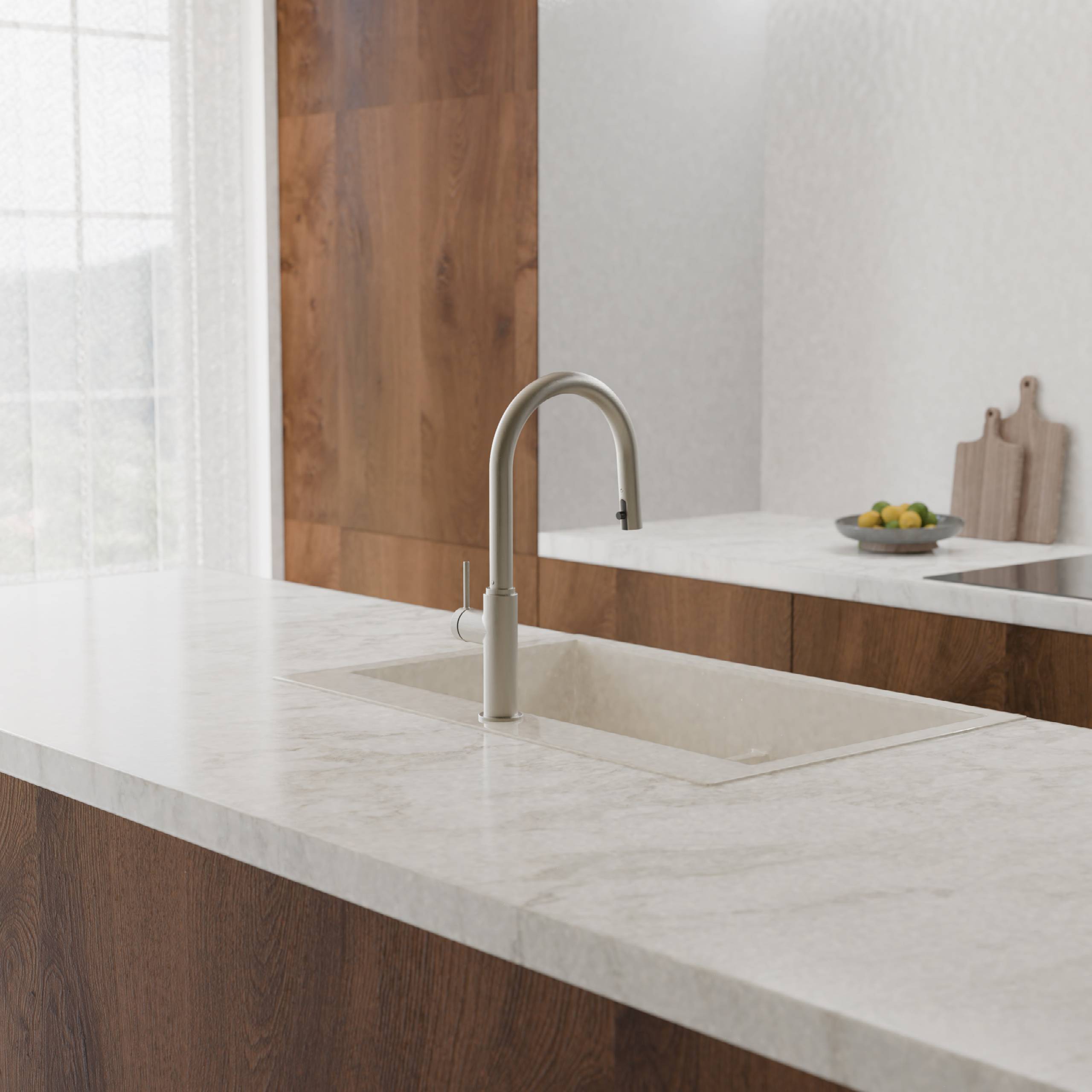 BLACKPOOL Spültischarmatur, Edelstahloptik, mit herausziehbarem Auslauf