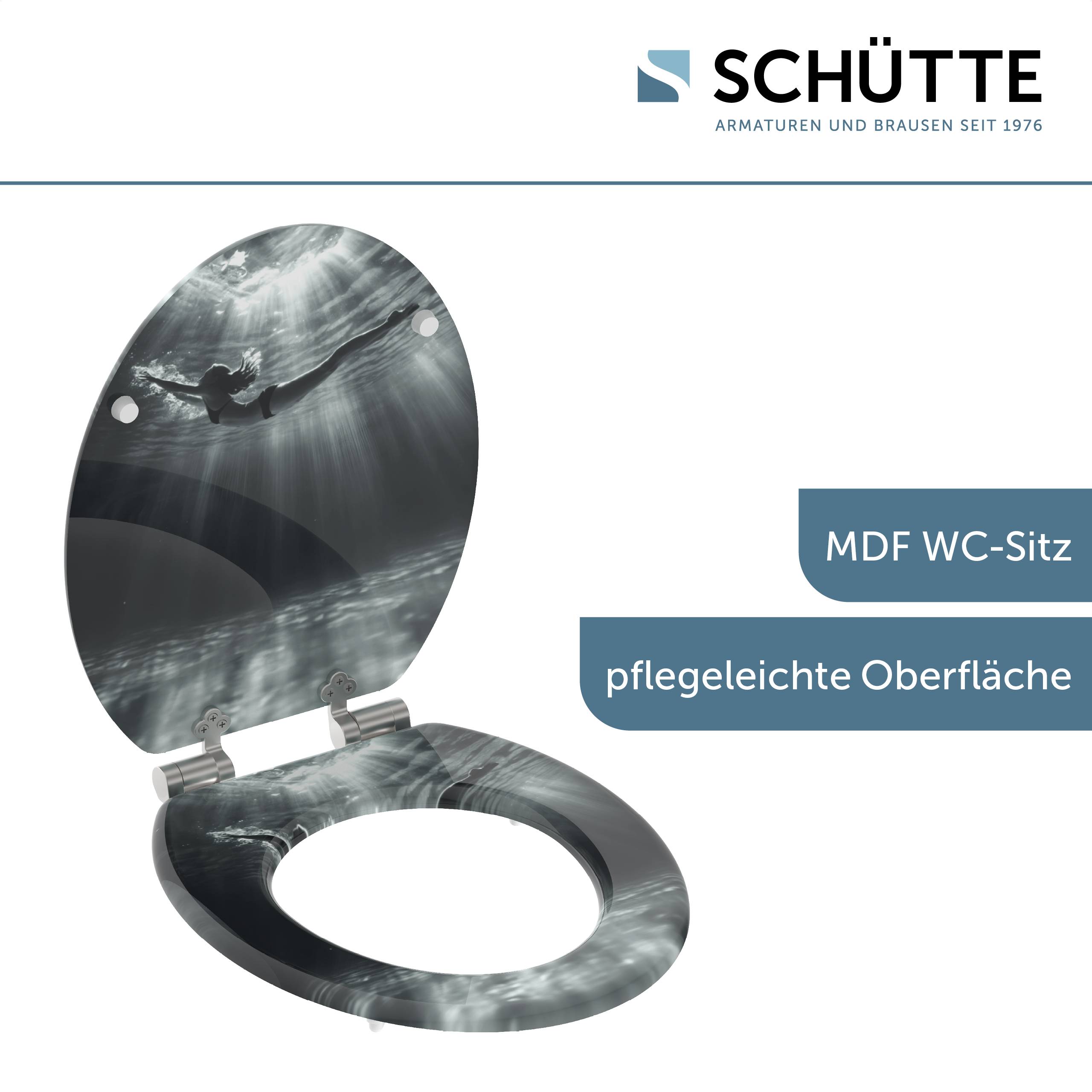 MDF WC-Sitz DEEP DIVE, mit Absenkautomatik