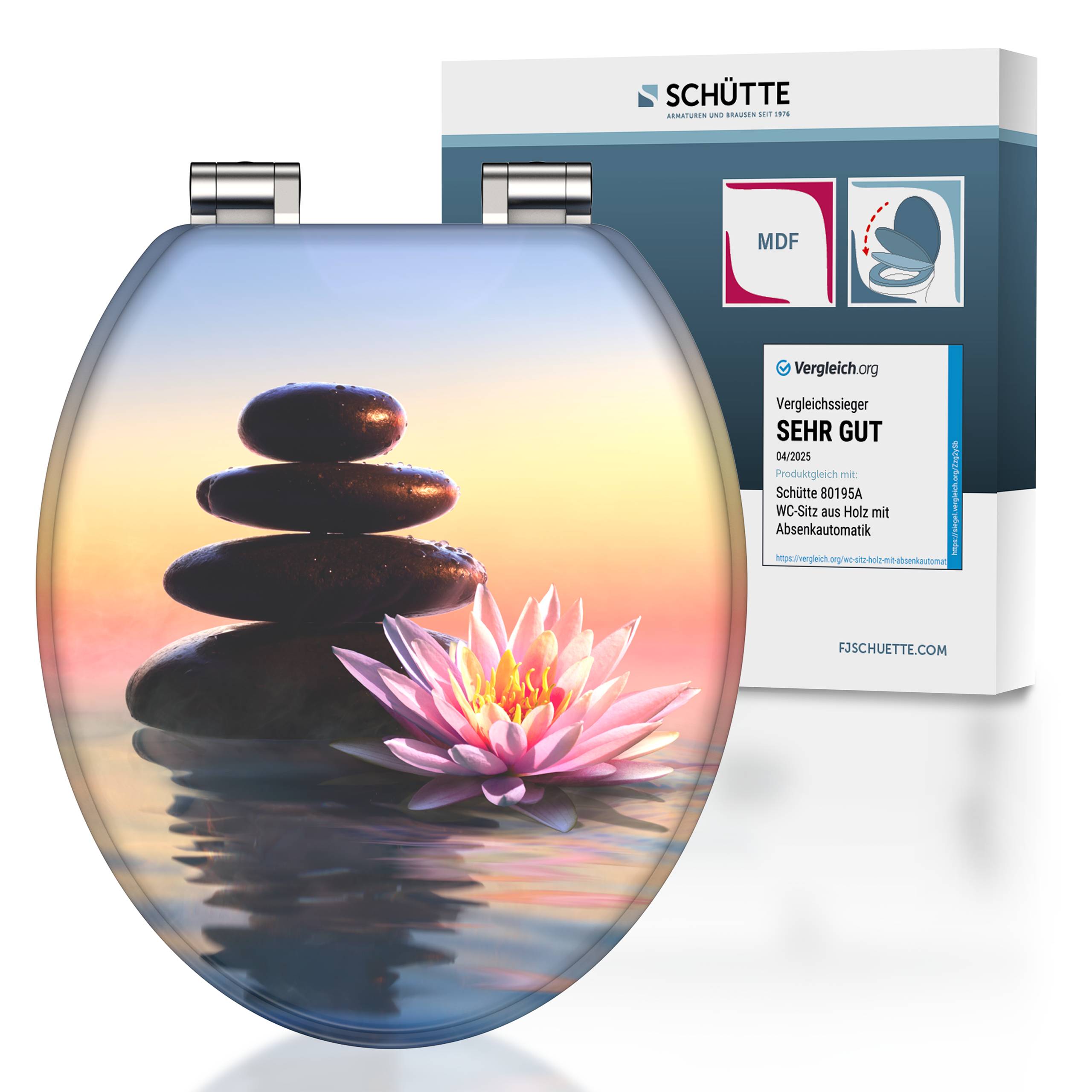 MDF WC-Sitz SUNSET DREAM, mit Absenkautomatik