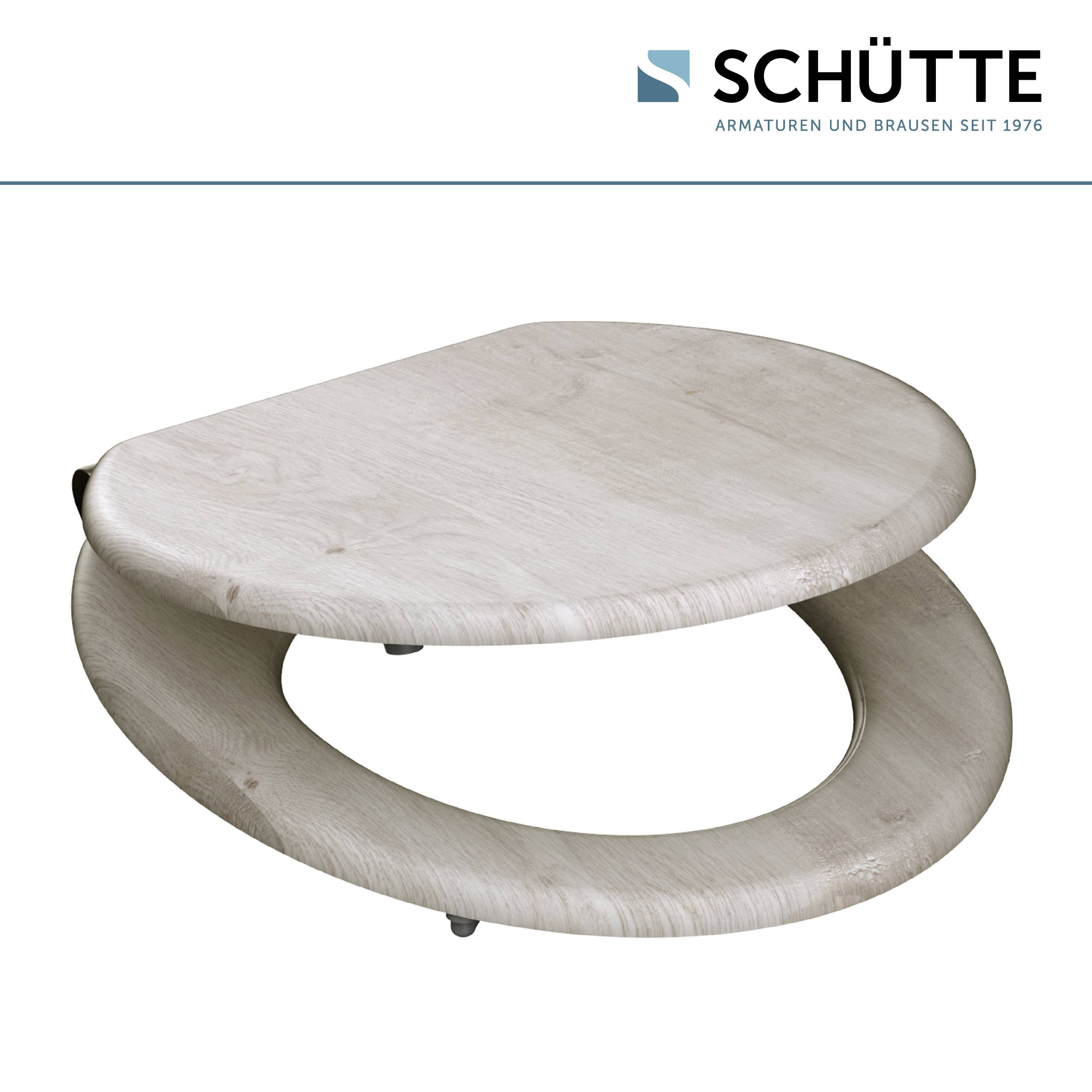 MDF WC-Sitz LIGHT WOOD, mit Absenkautomatik