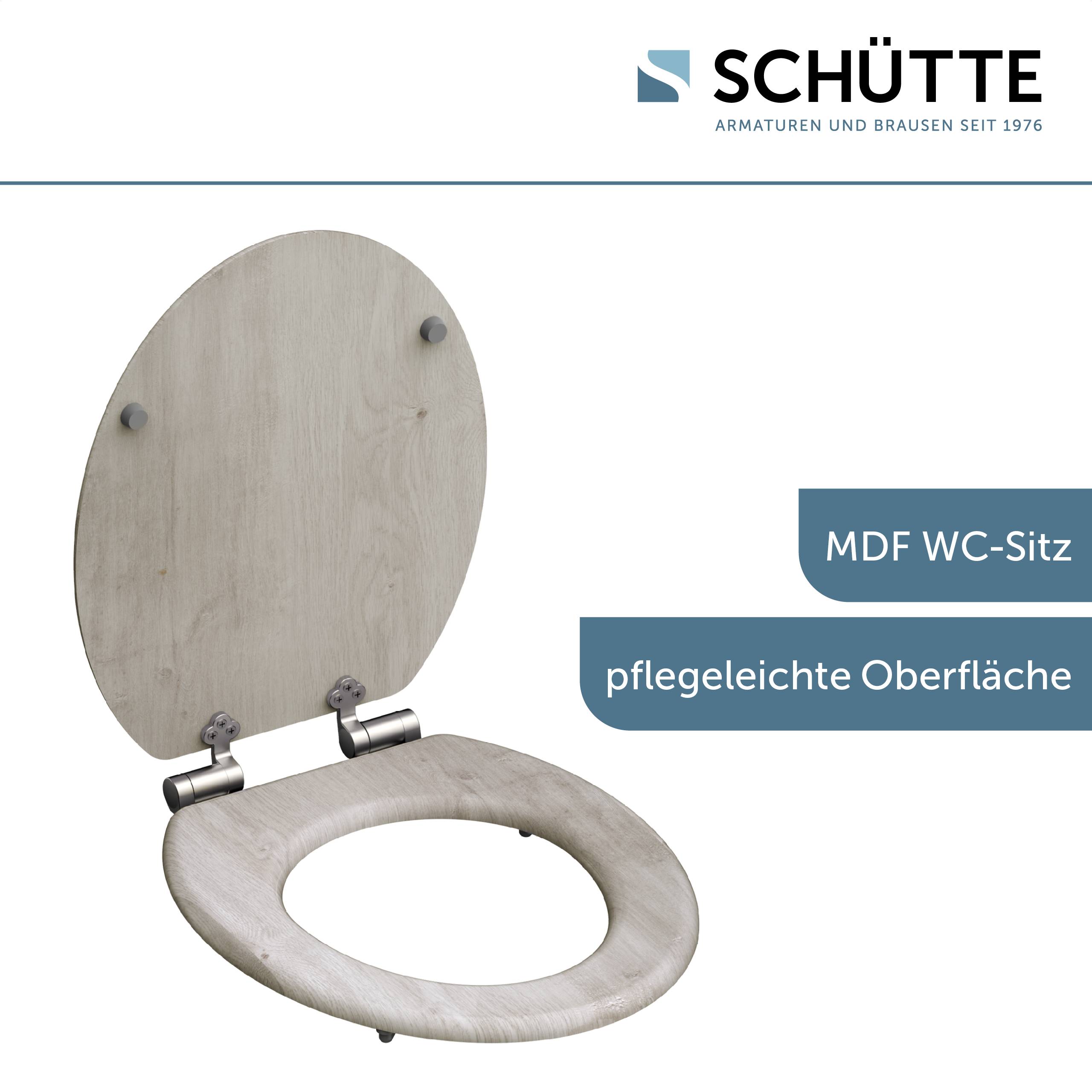 MDF WC-Sitz LIGHT WOOD, mit Absenkautomatik
