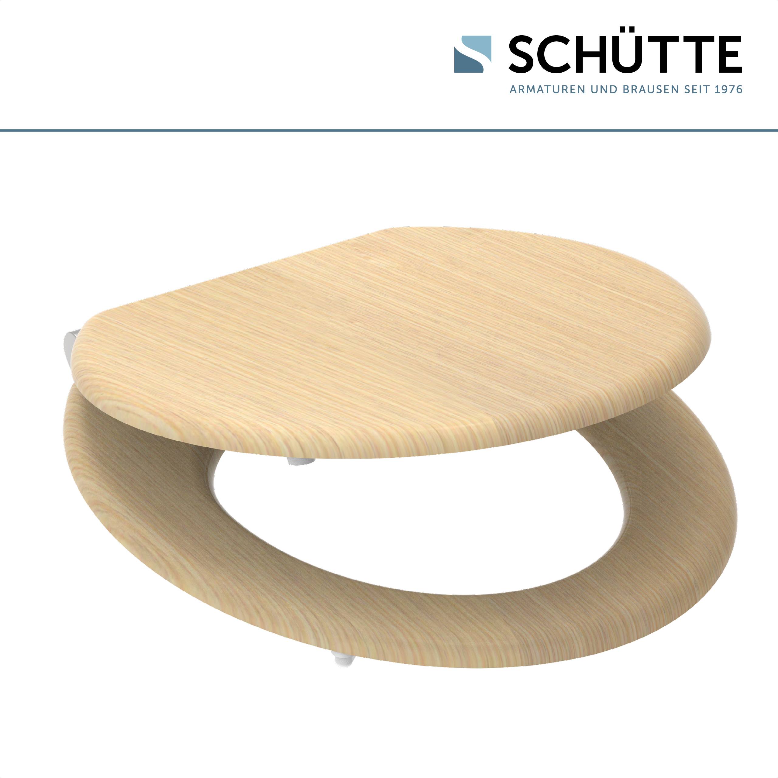 MDF WC-Sitz NATURAL WOOD, mit Absenkautomatik