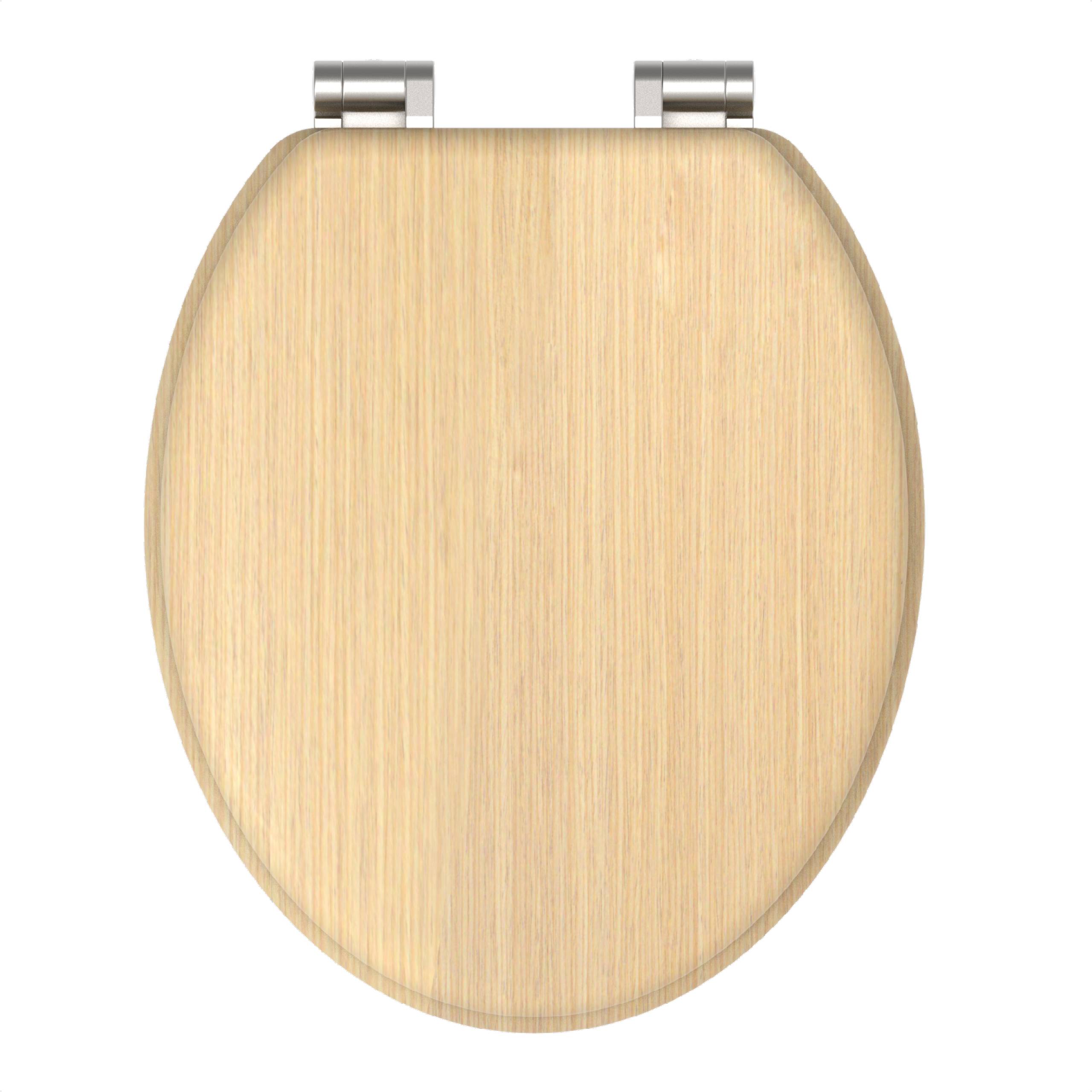 MDF WC-Sitz NATURAL WOOD, mit Absenkautomatik