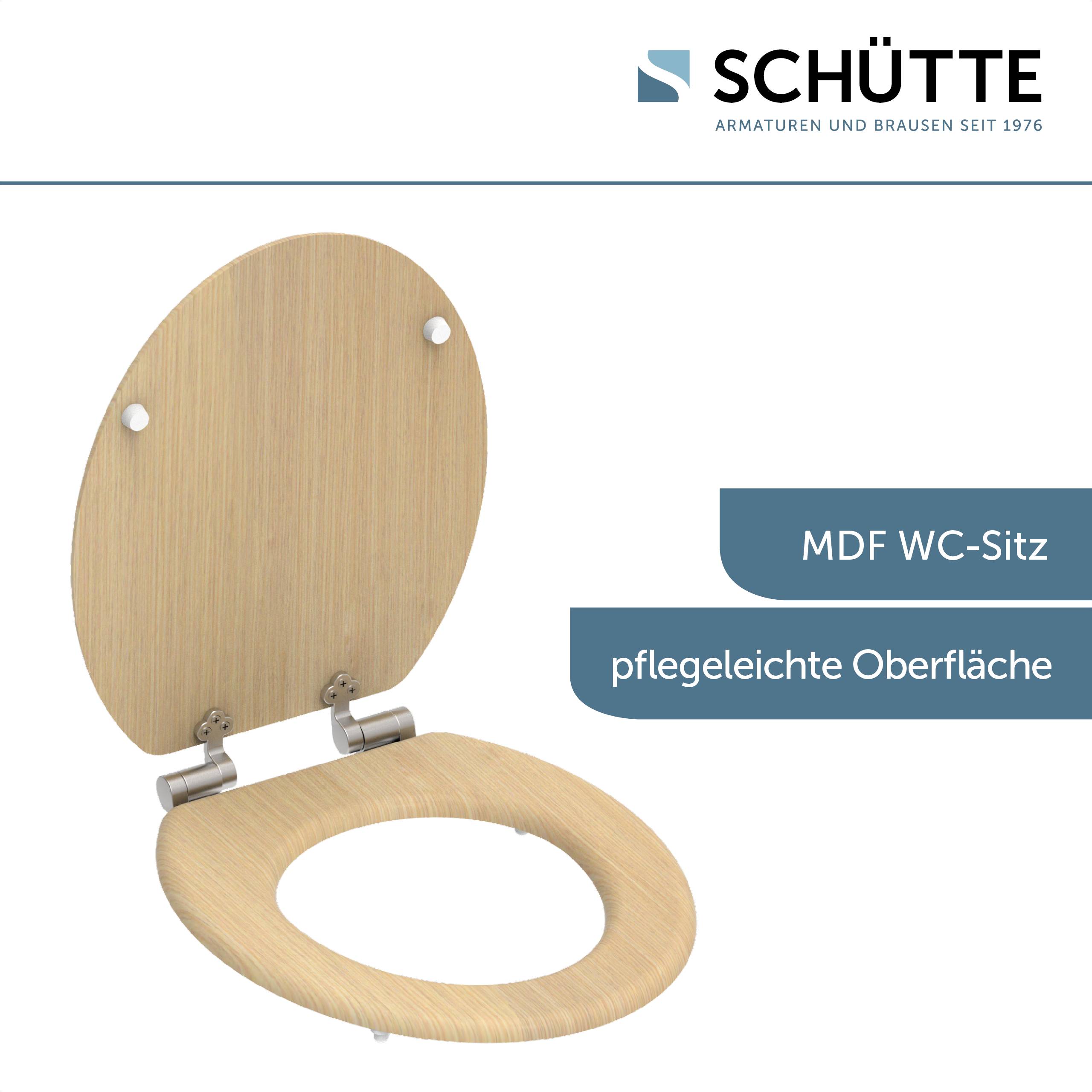 MDF WC-Sitz NATURAL WOOD, mit Absenkautomatik