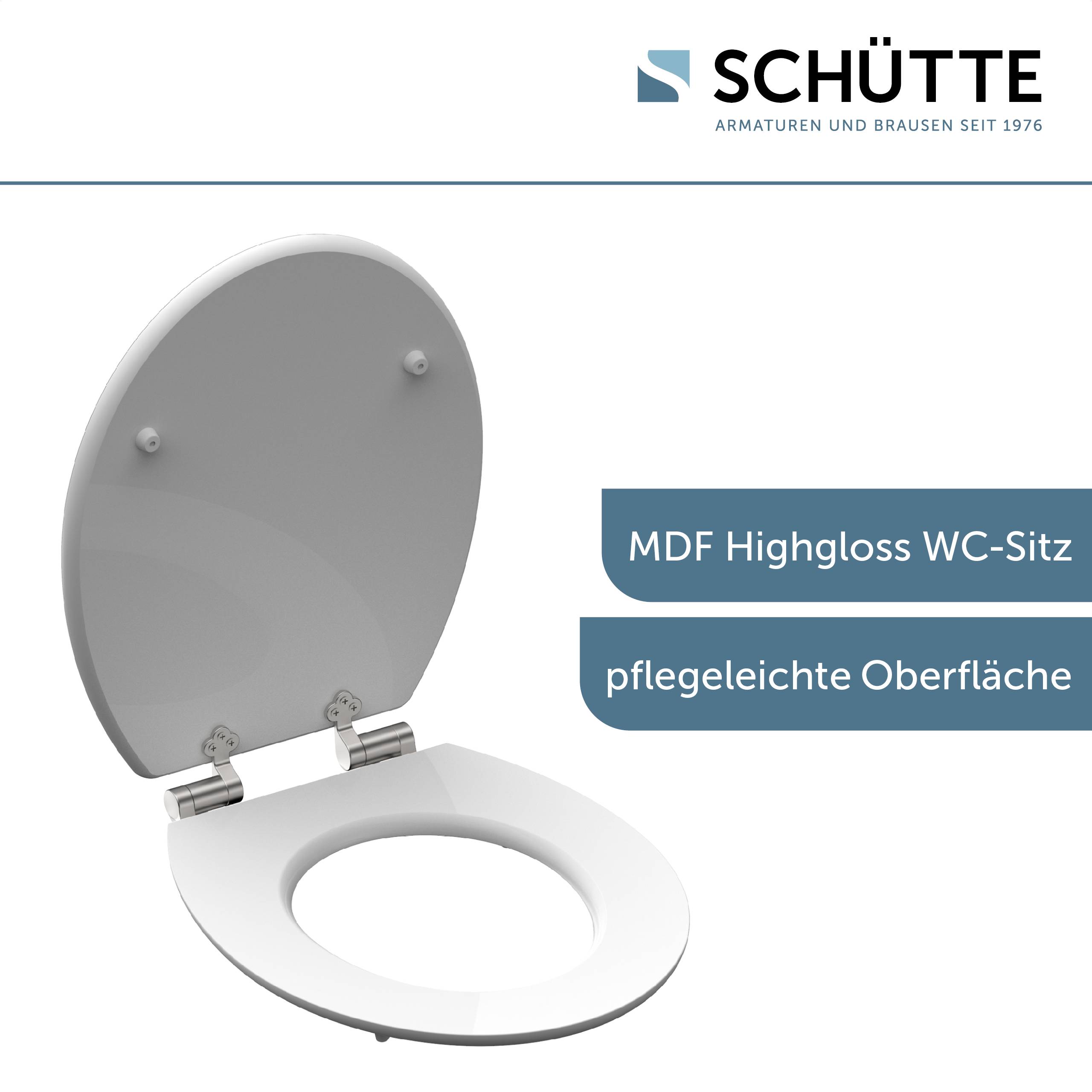 MDF HG WC-Sitz BLACK STONE, mit Absenkautomatik