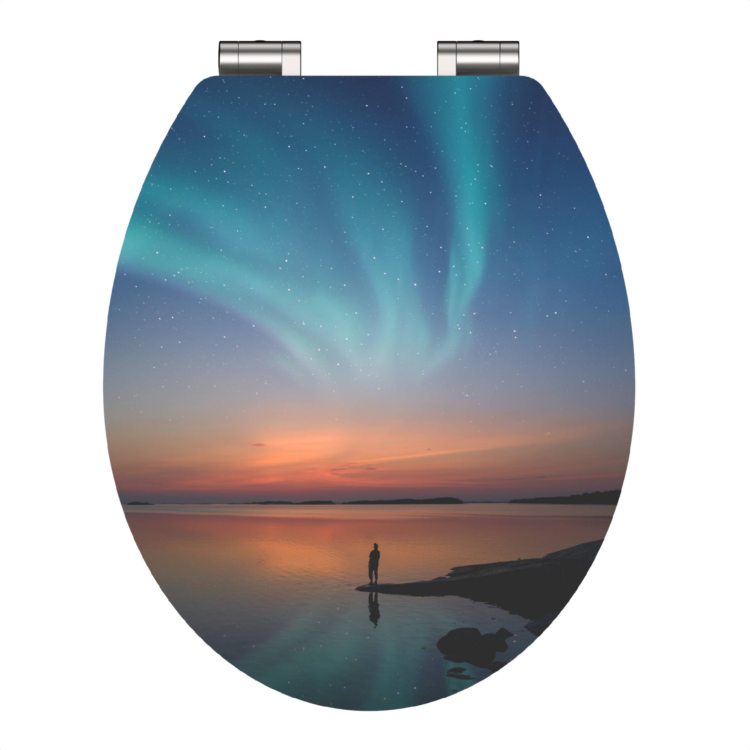 MDF HG WC-Sitz POLAR LIGHTS, mit Absenkautomatik