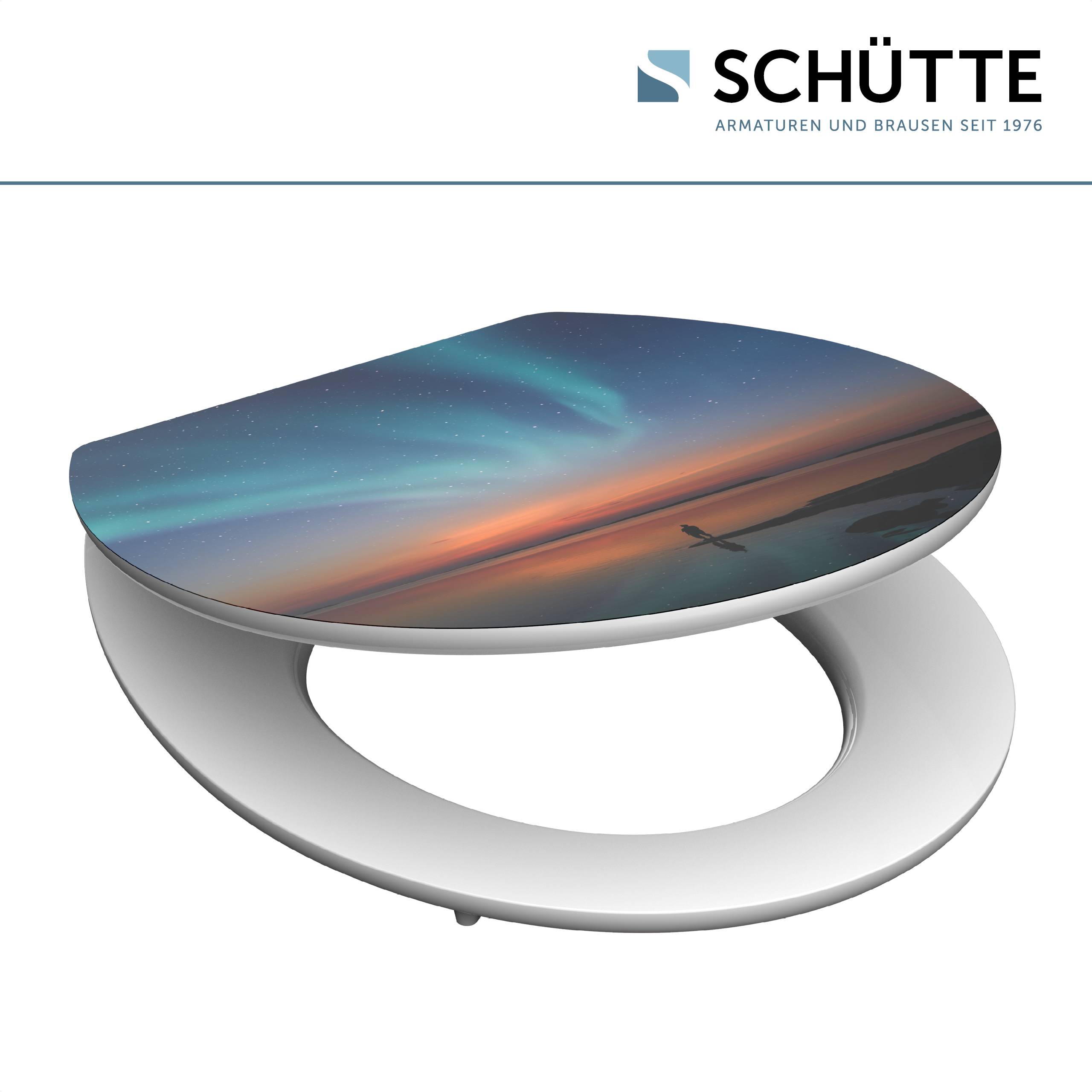 MDF HG WC-Sitz POLAR LIGHTS, mit Absenkautomatik