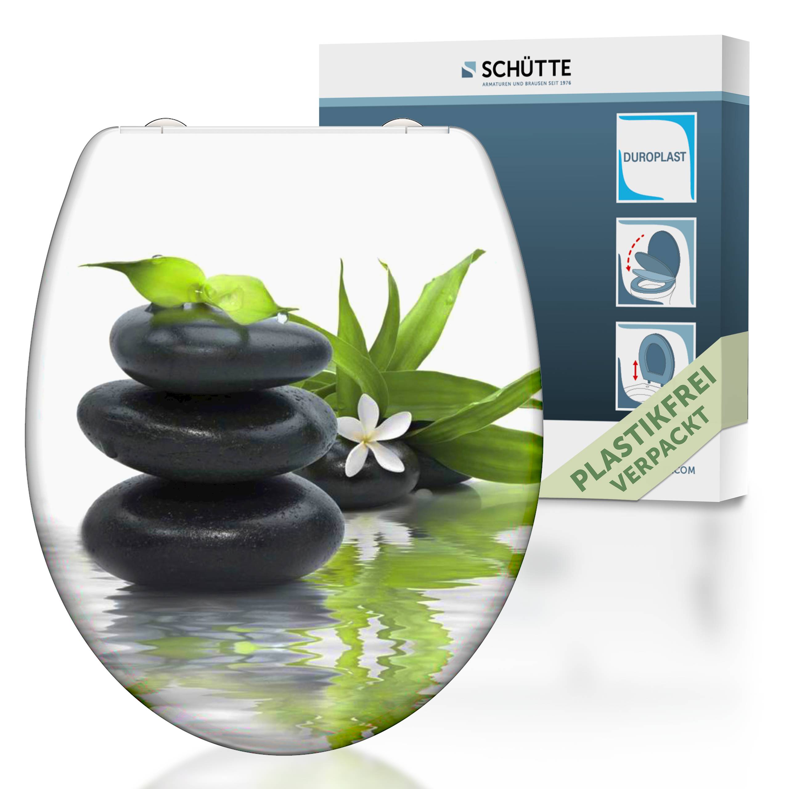 Duroplast WC-Sitz JASMIN, mit Absenkautomatik und Schnellverschluss