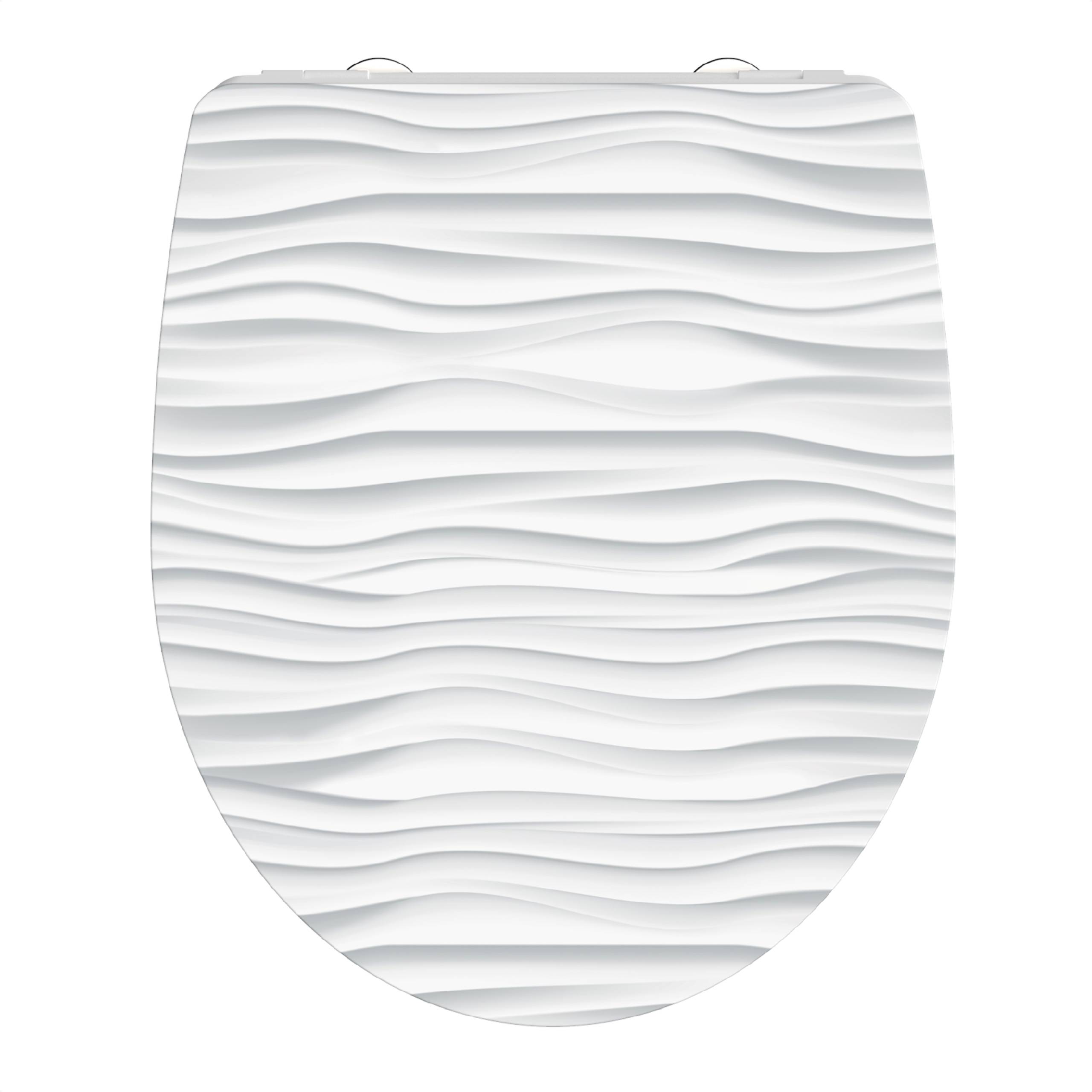 Duroplast HG WC-Sitz WHITE WAVE, mit Absenkautomatik und Schnellverschluss