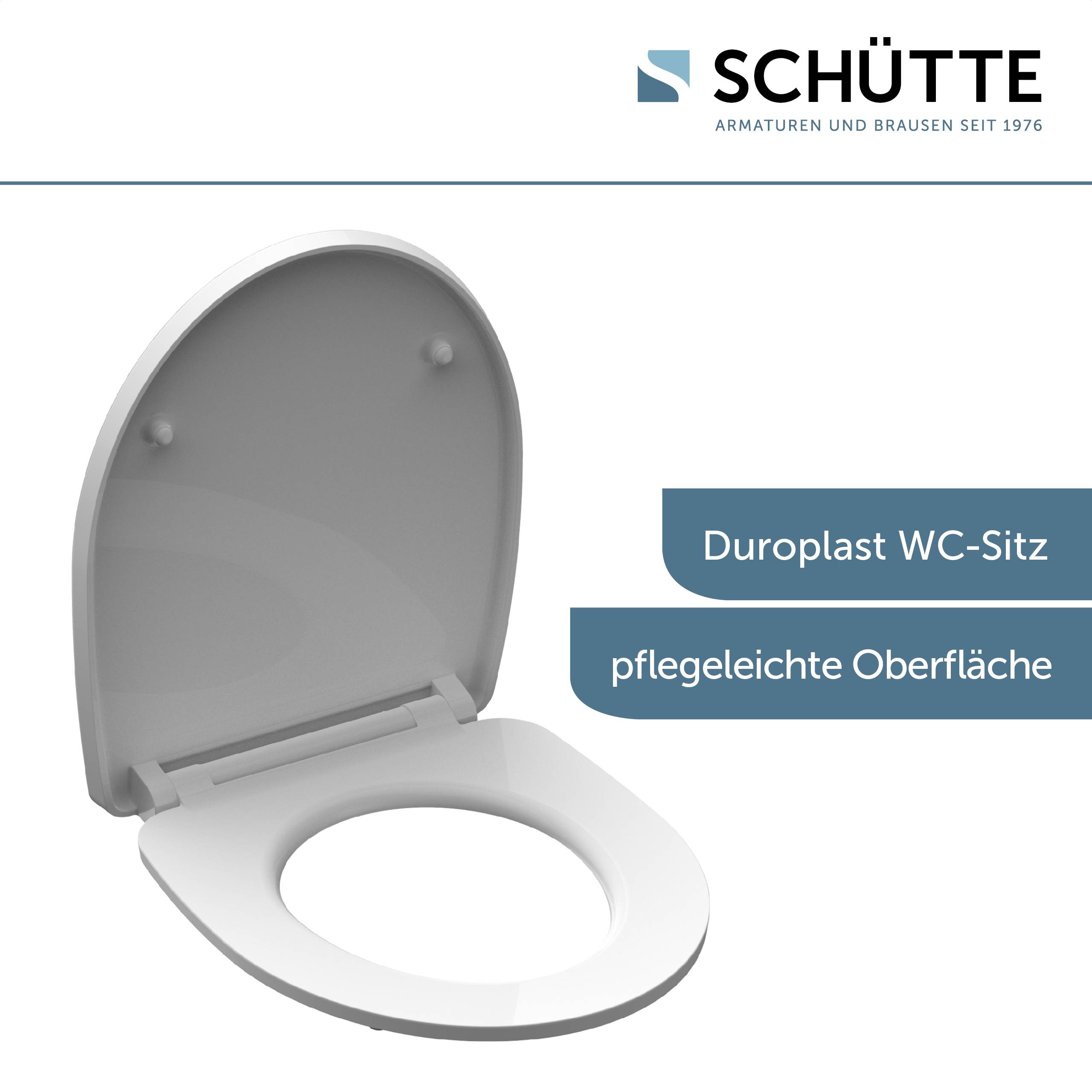 Duroplast HG WC-Sitz WHITE WAVE, mit Absenkautomatik und Schnellverschluss