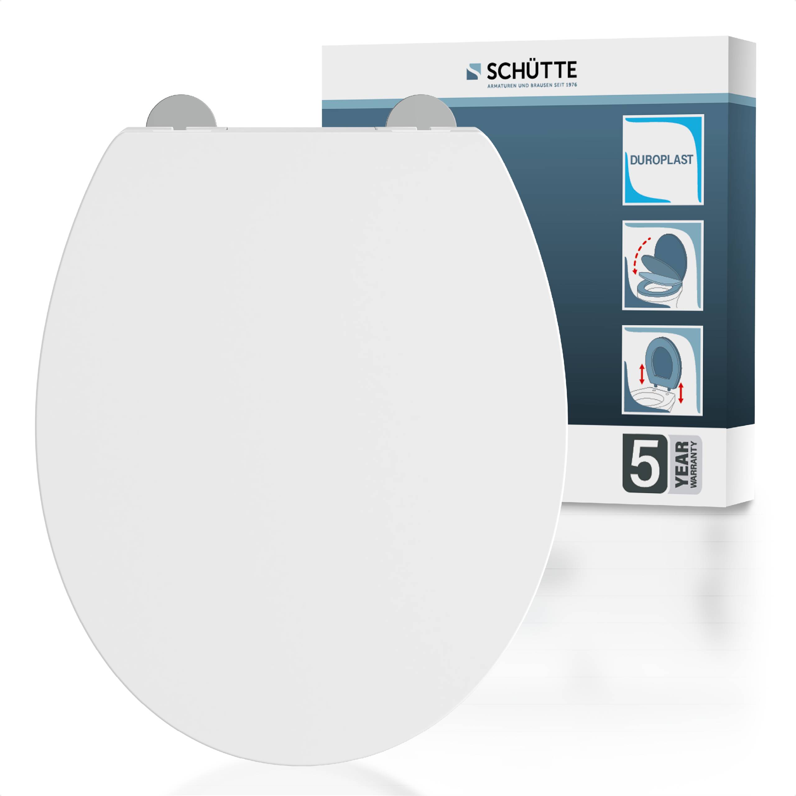 Duroplast WC-Sitz WHITE, PREMIUM, mit Absenkautomatik und Schnellverschluss