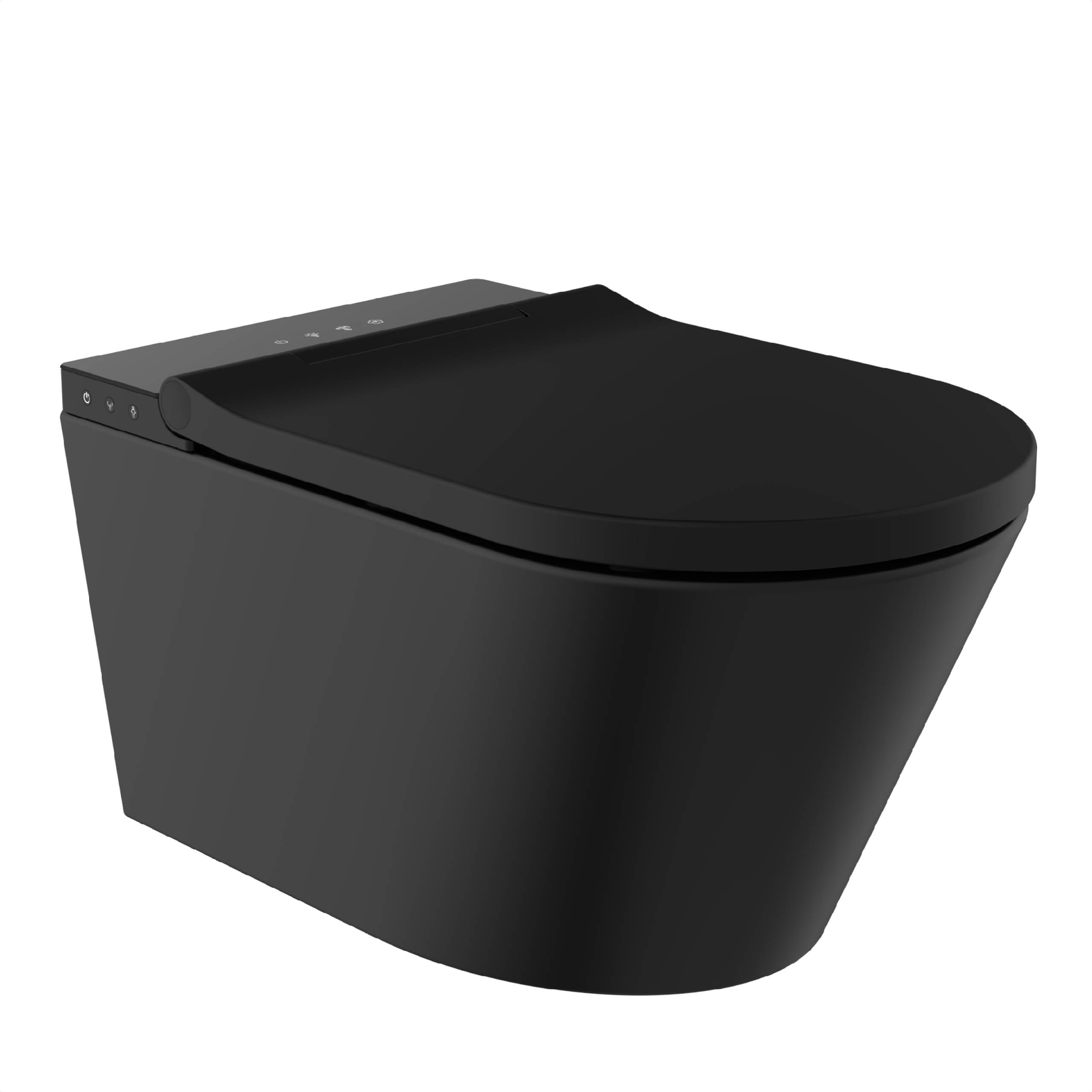 SCHÜTTE Dusch-WC, Schwarz, spülrandlos, mit WC-Sitz