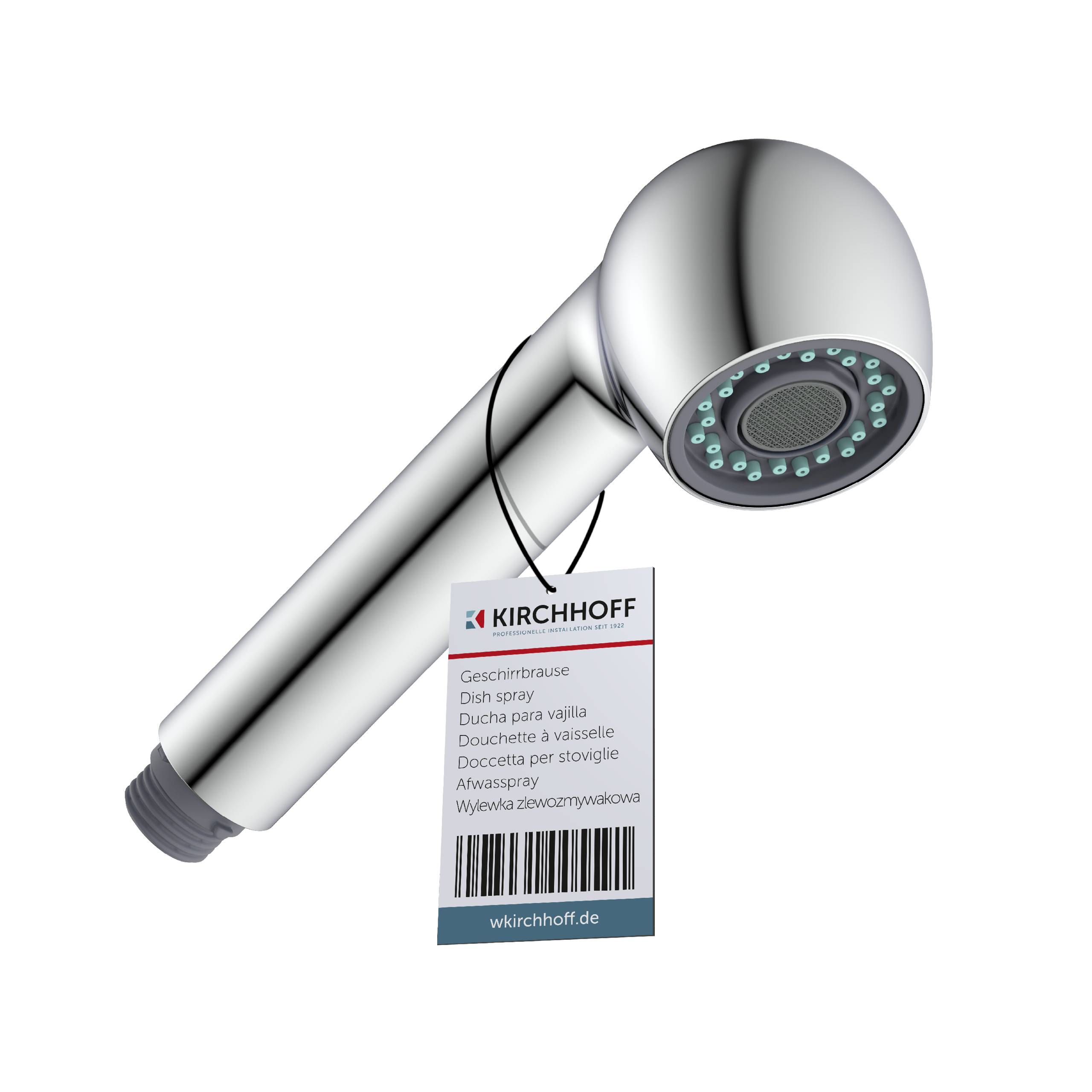 Geschirrbrause, Chrom, 1/2", für Hochdruck