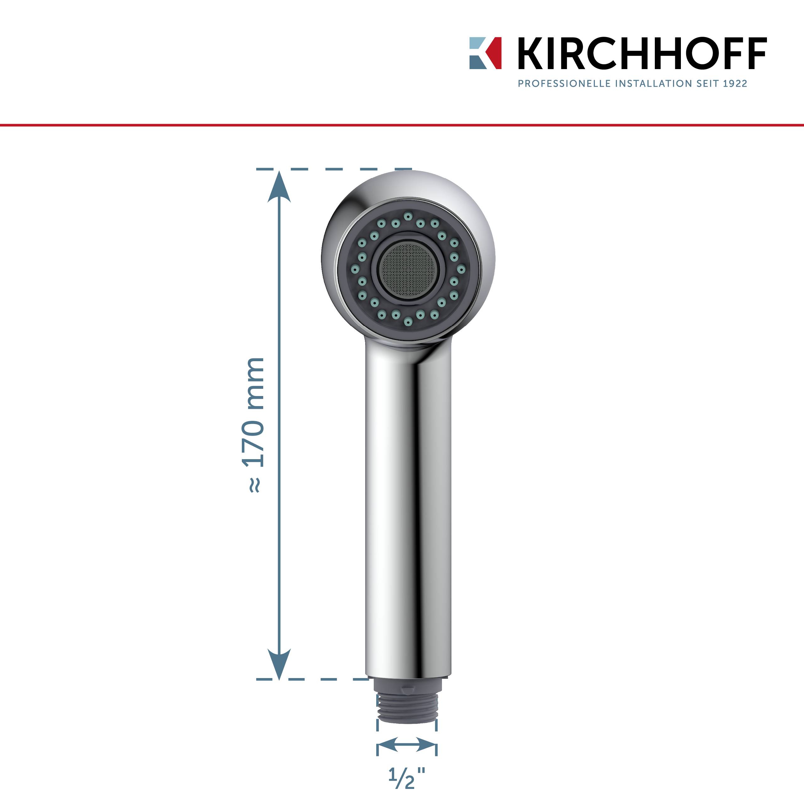 Geschirrbrause, Chrom, 1/2", für Hochdruck