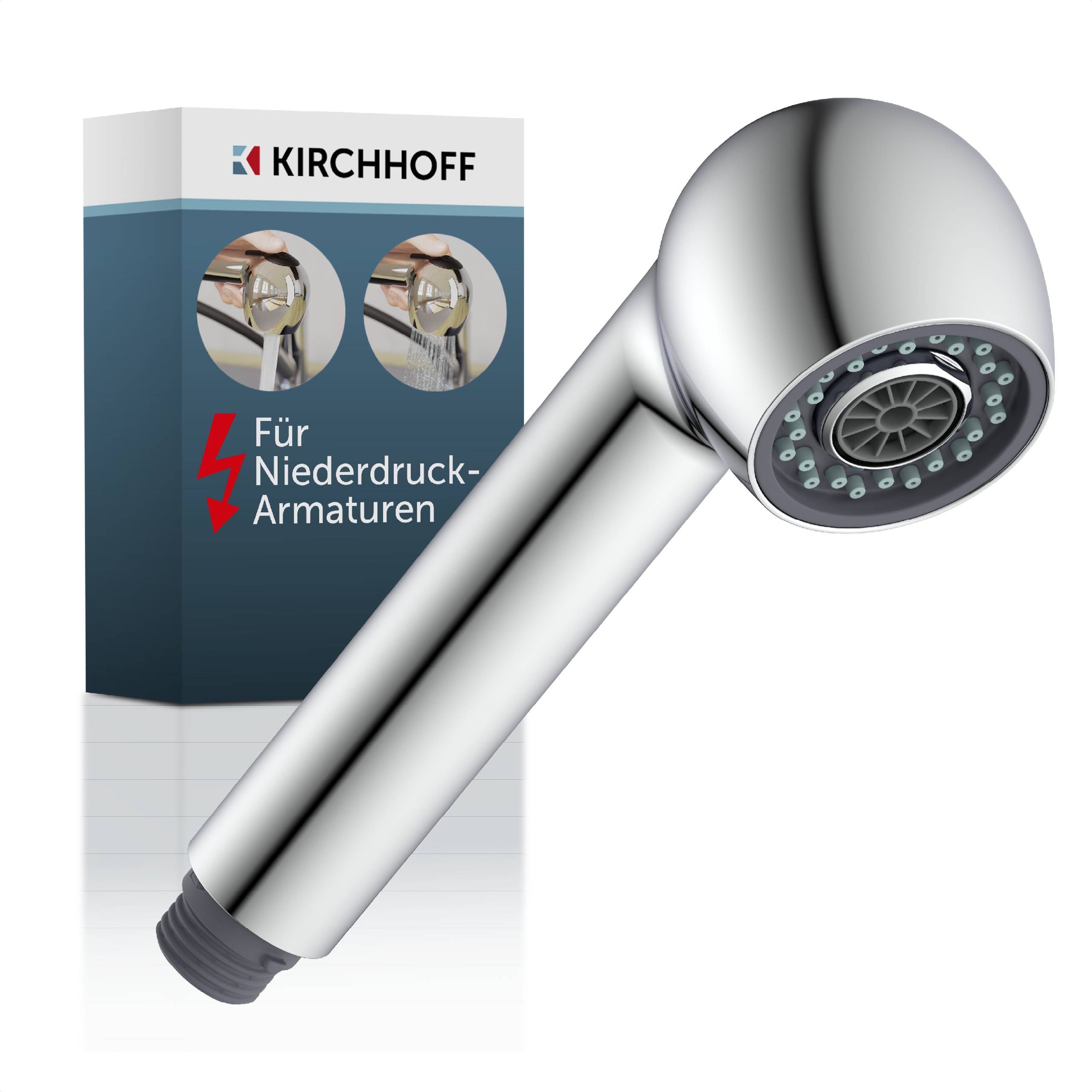 Geschirrbrause, Chrom, 1/2", für Niederdruck