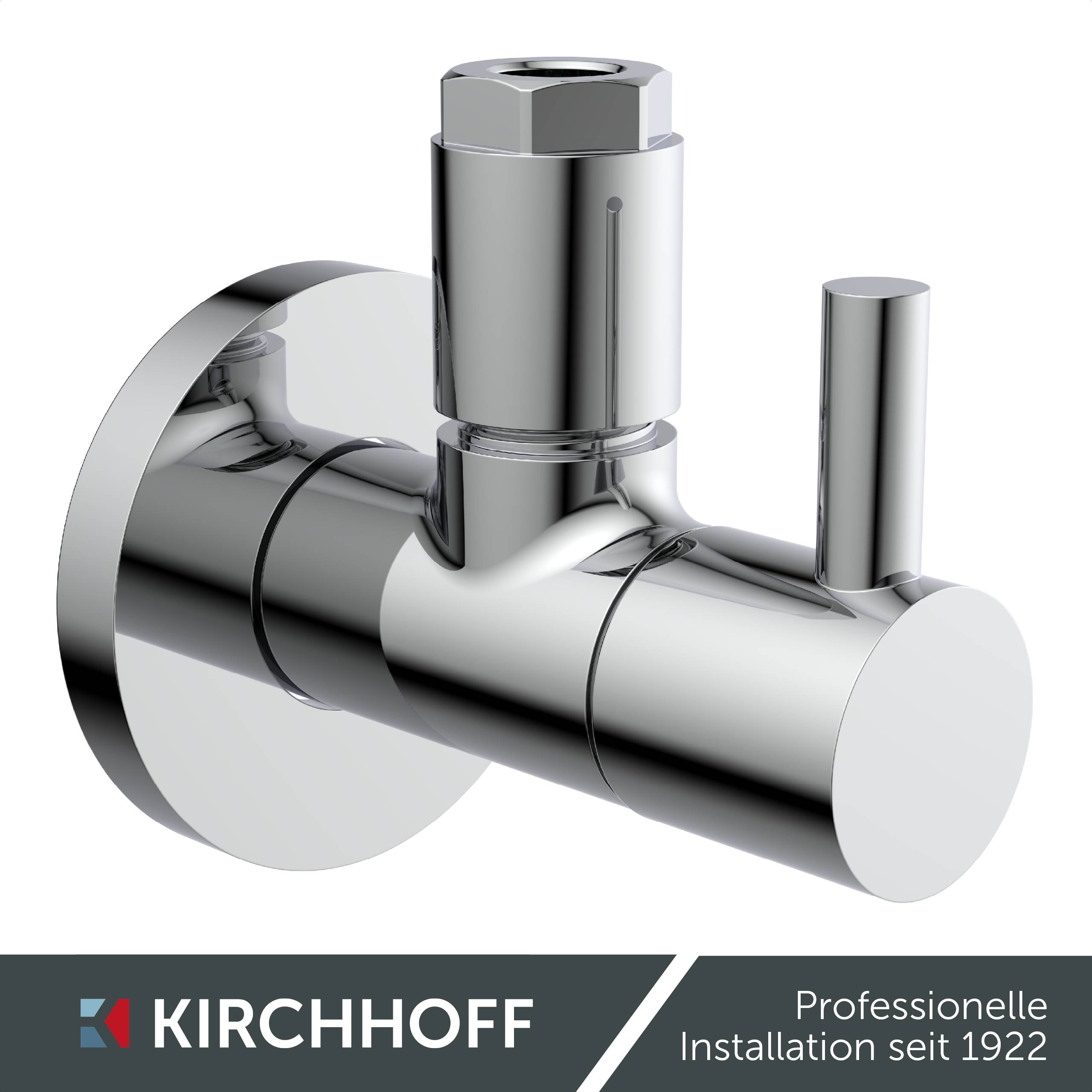 DEV-5WK Eckventil, 1/2"AG x 10 mmQ, mit Rosette