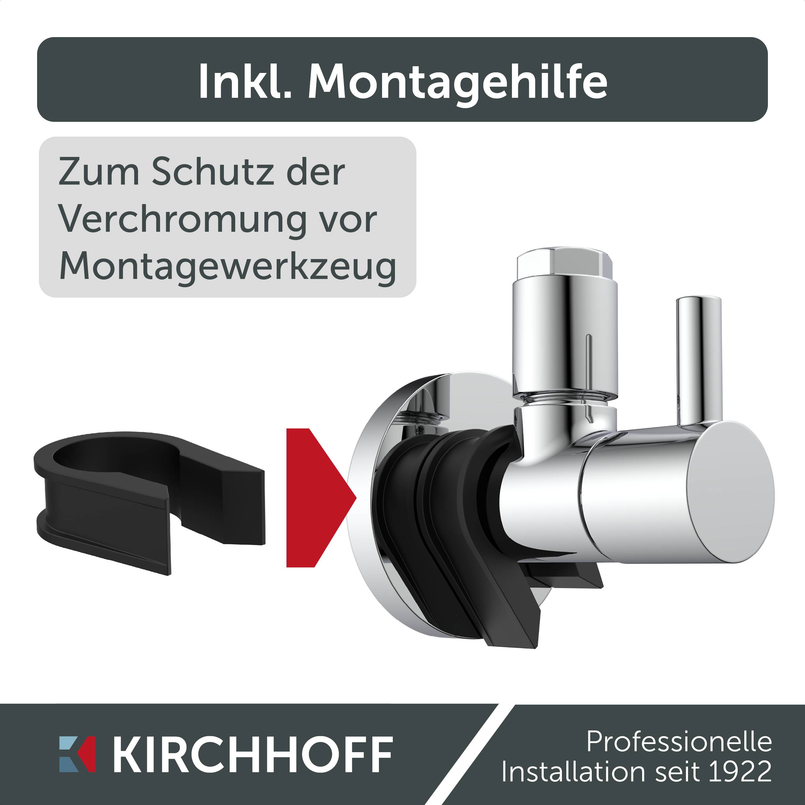 DEV-5WK Eckventil, 1/2"AG x 10 mmQ, mit Rosette