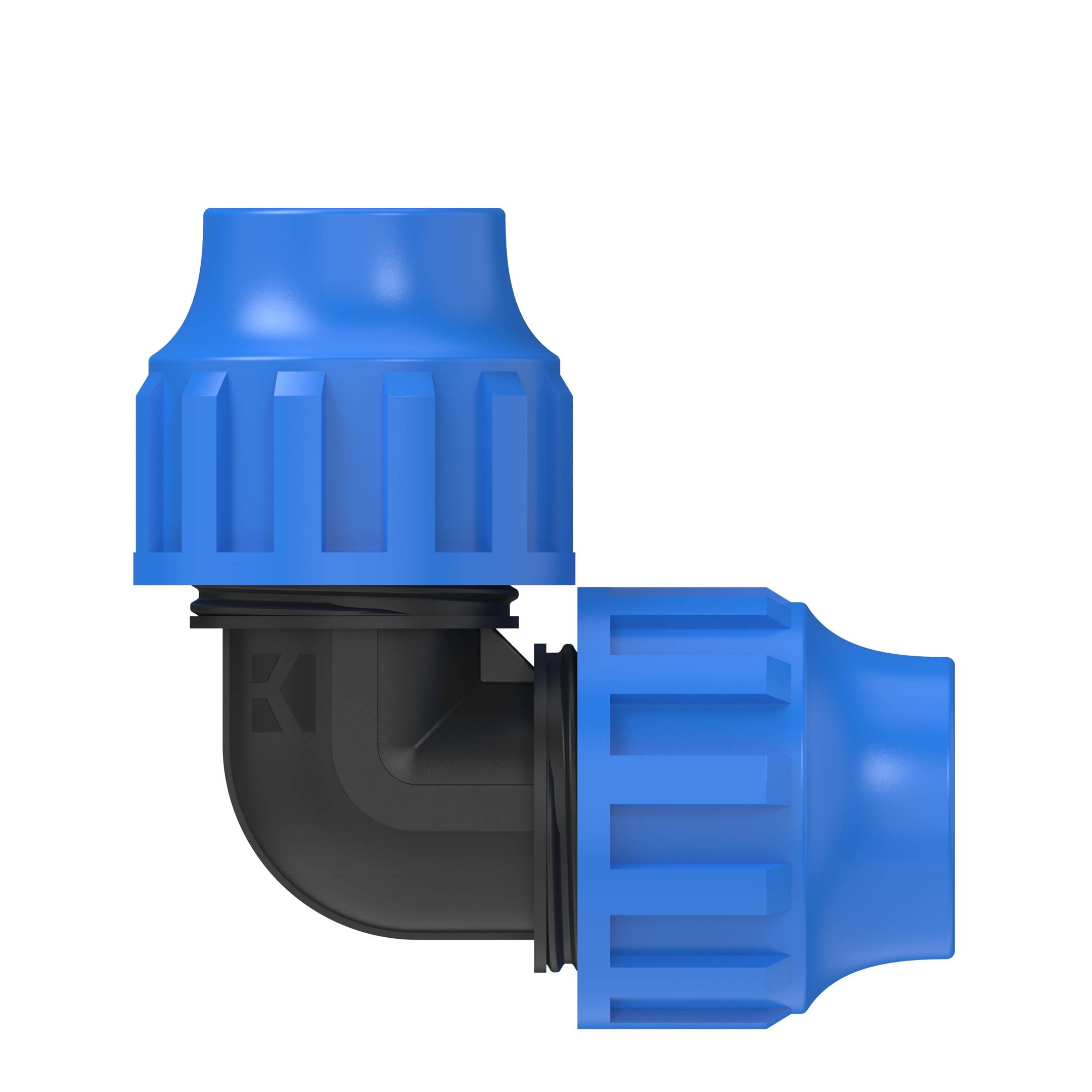 PP Winkel 90°, 20 mm, Klemmfitting für HDPE