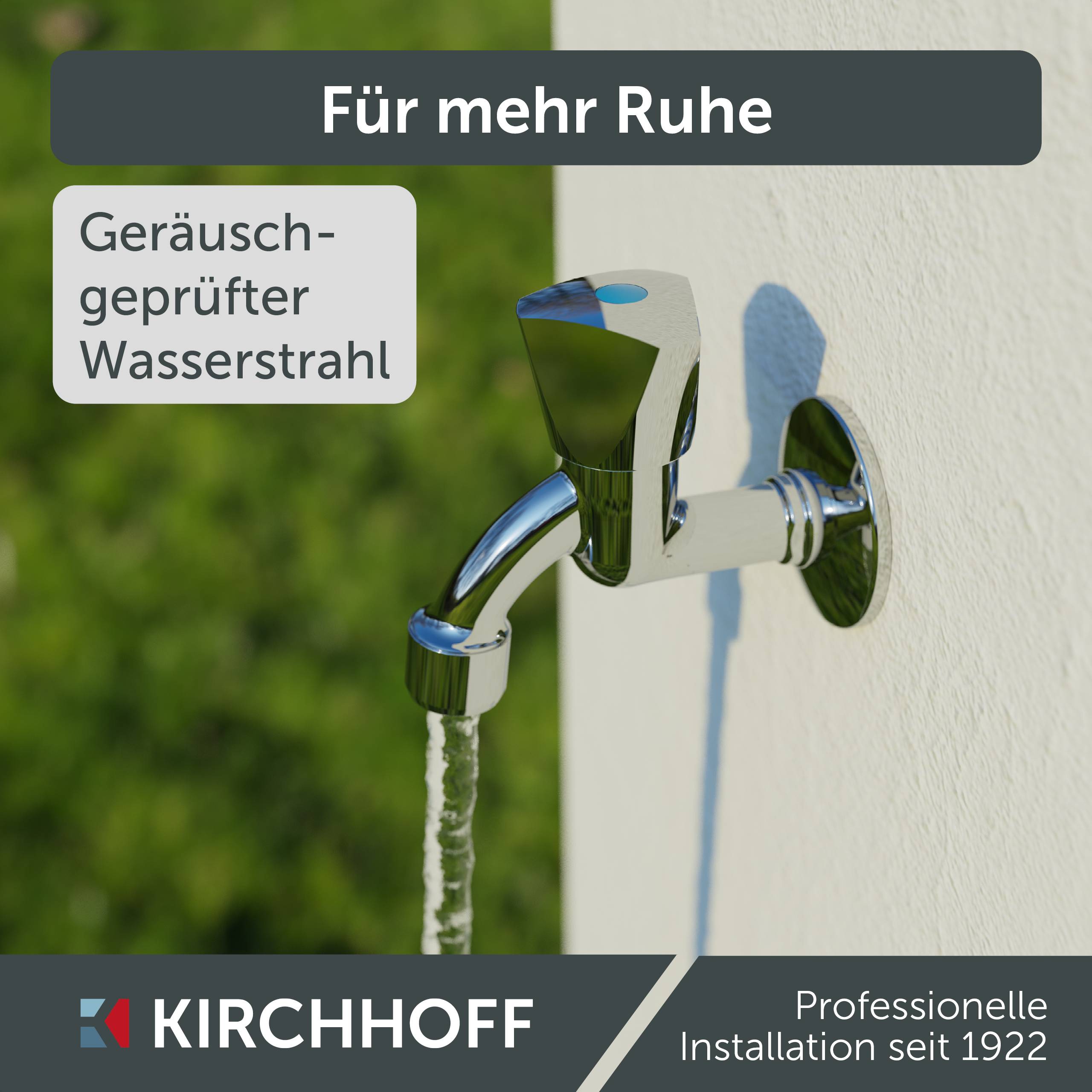 MS Auslaufventil Haubengriff, Chrom, 1/2"AG x M22