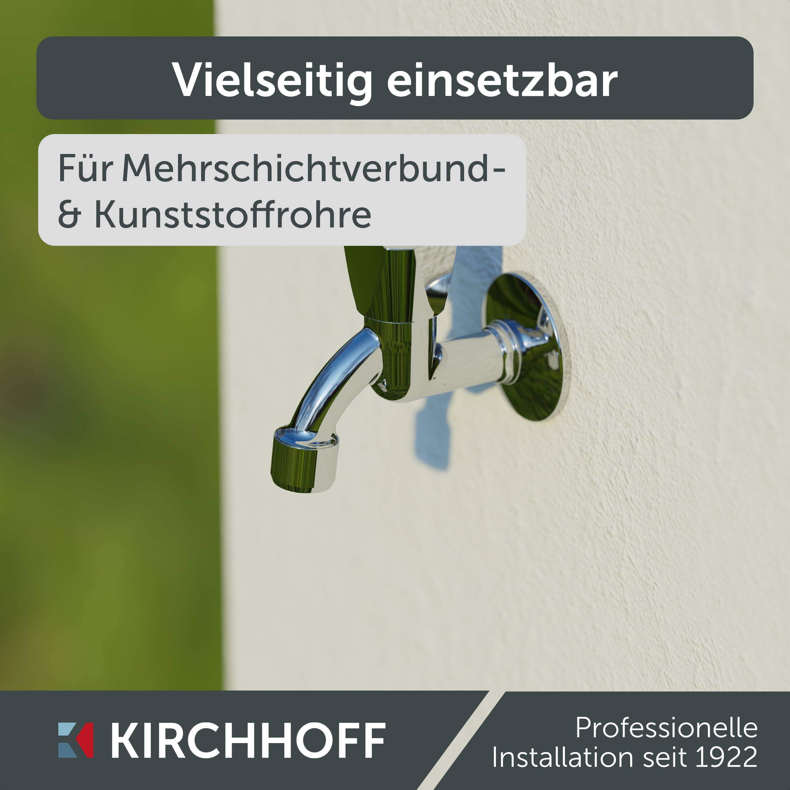 MS Auslaufventil Haubengriff, Chrom, 1/2"AG x M22