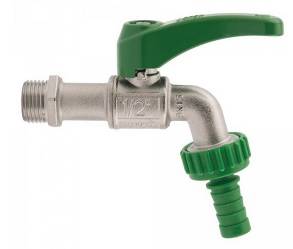 MS Kugel-Auslaufhahn, nickel, 1/2"AG x 3/4"AG x 1/2" T, erhöhte Frostresistenz