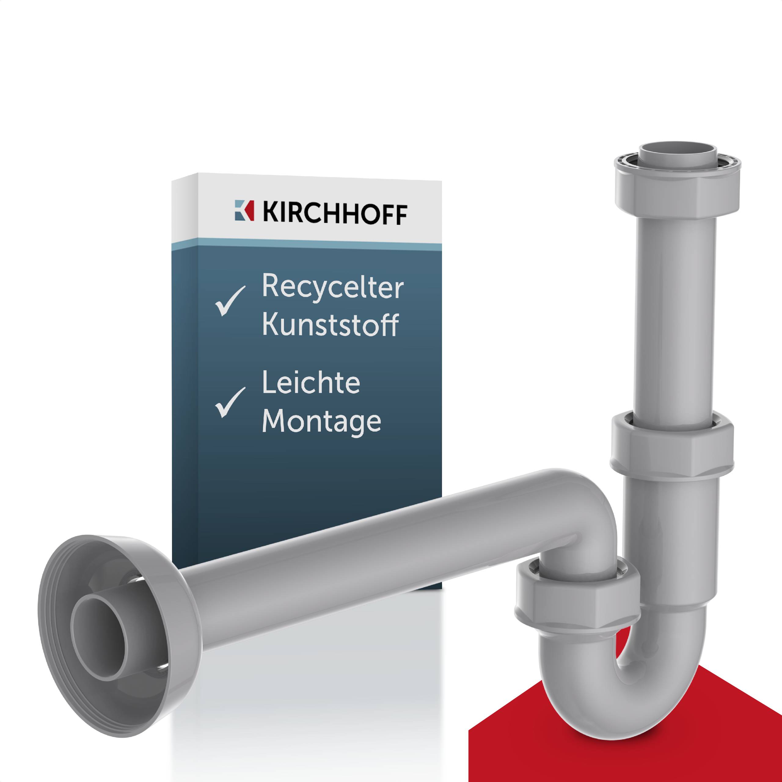 ECO-SAVE KS Röhrensiphon, Grau, 1 1/4" x 32 mm